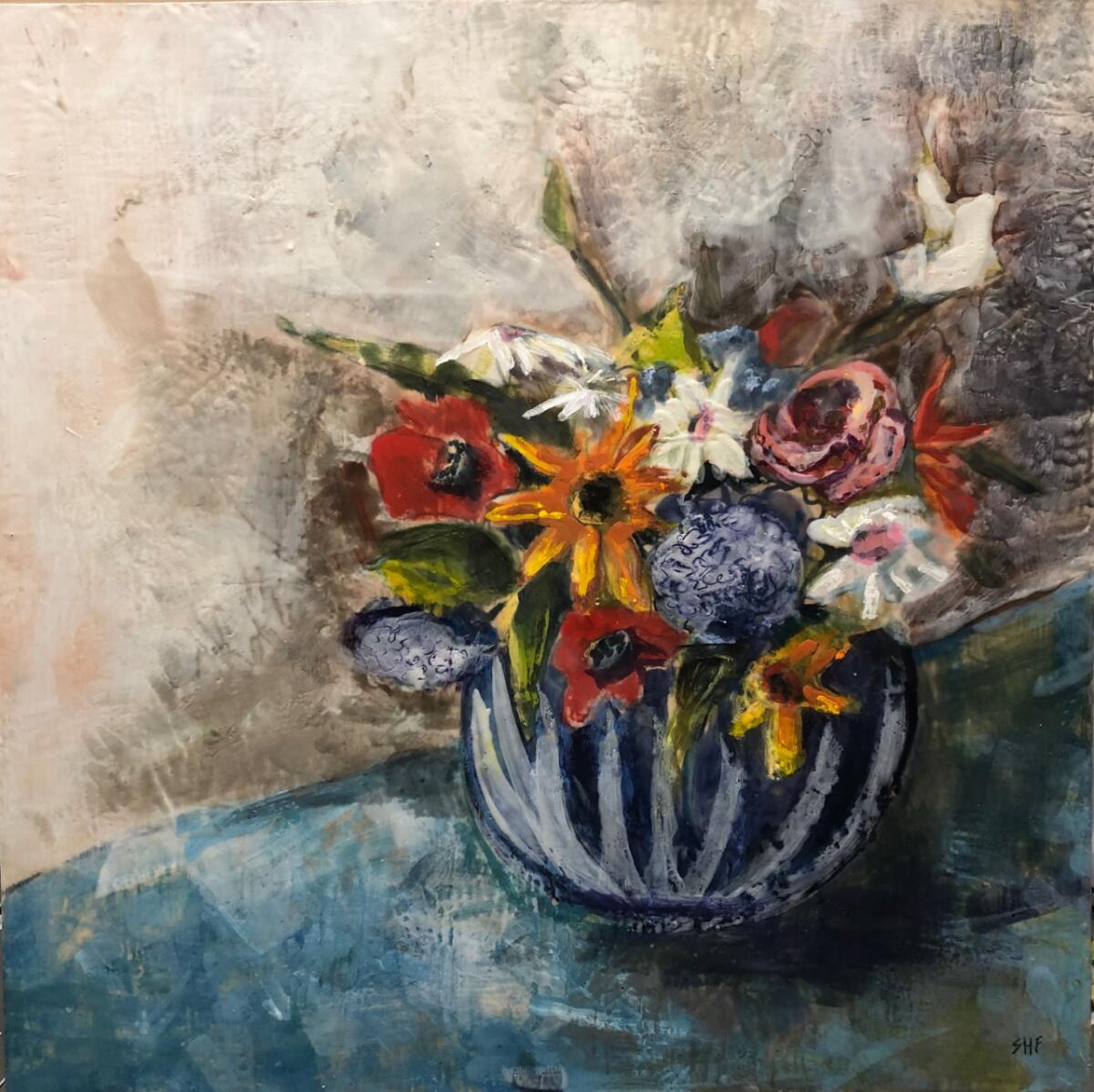 Blue Vase by Shelley Helms Fleishman