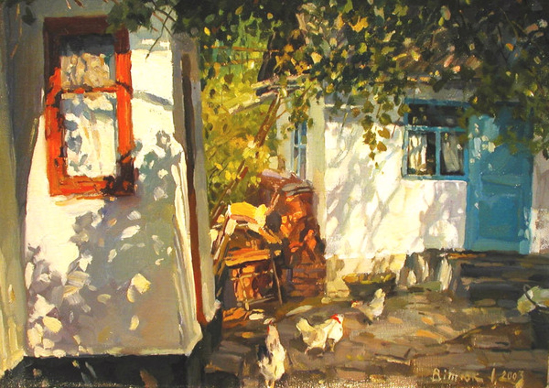 In a Country Courtyard by Ivan Vityuk