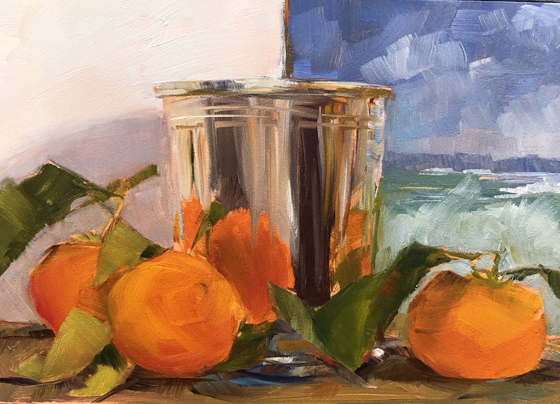 Reflections in a Silver Cup by Cornelia Emery