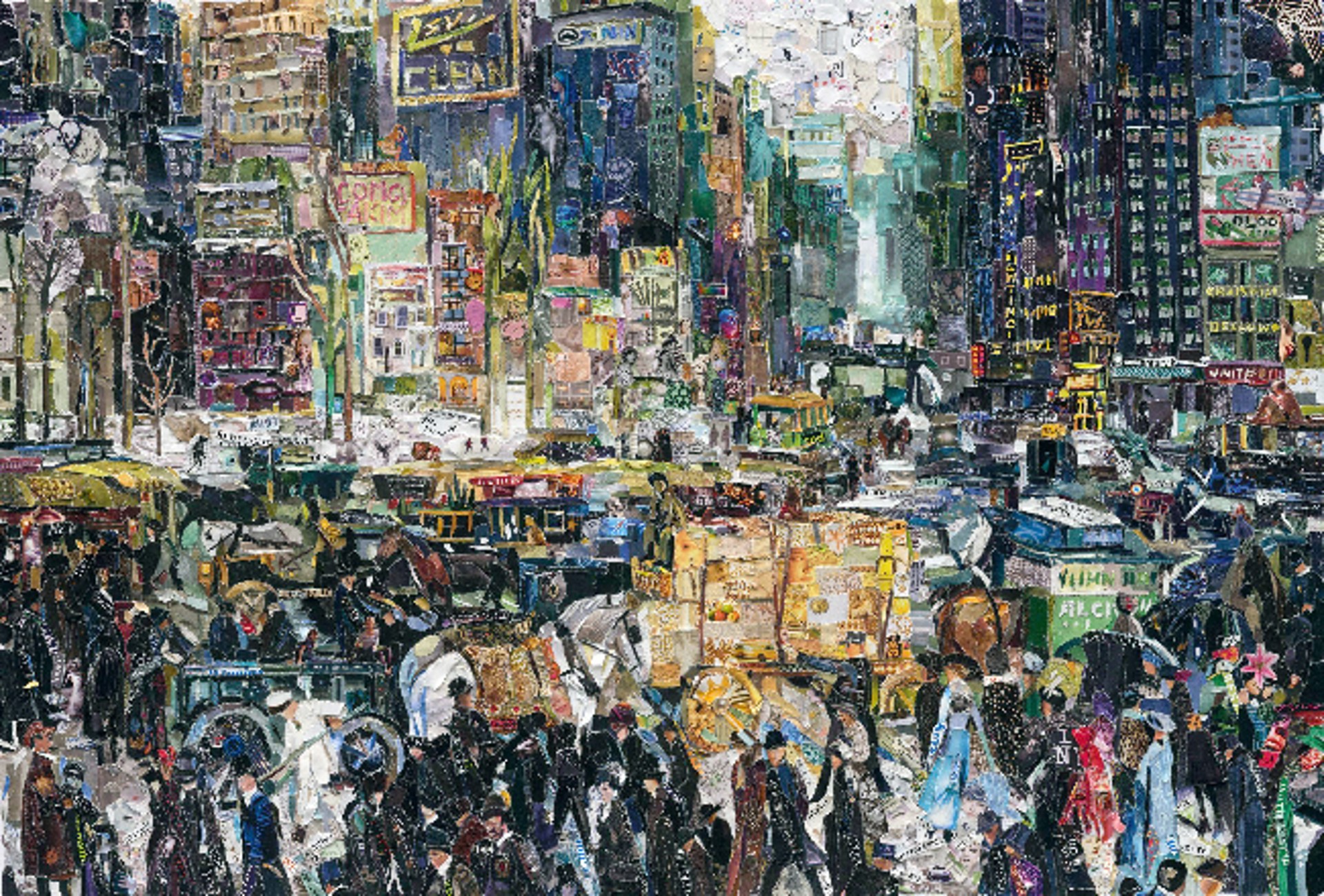 New York City, after George Bellows (Pictures of Magazines 2) by Vik Muniz