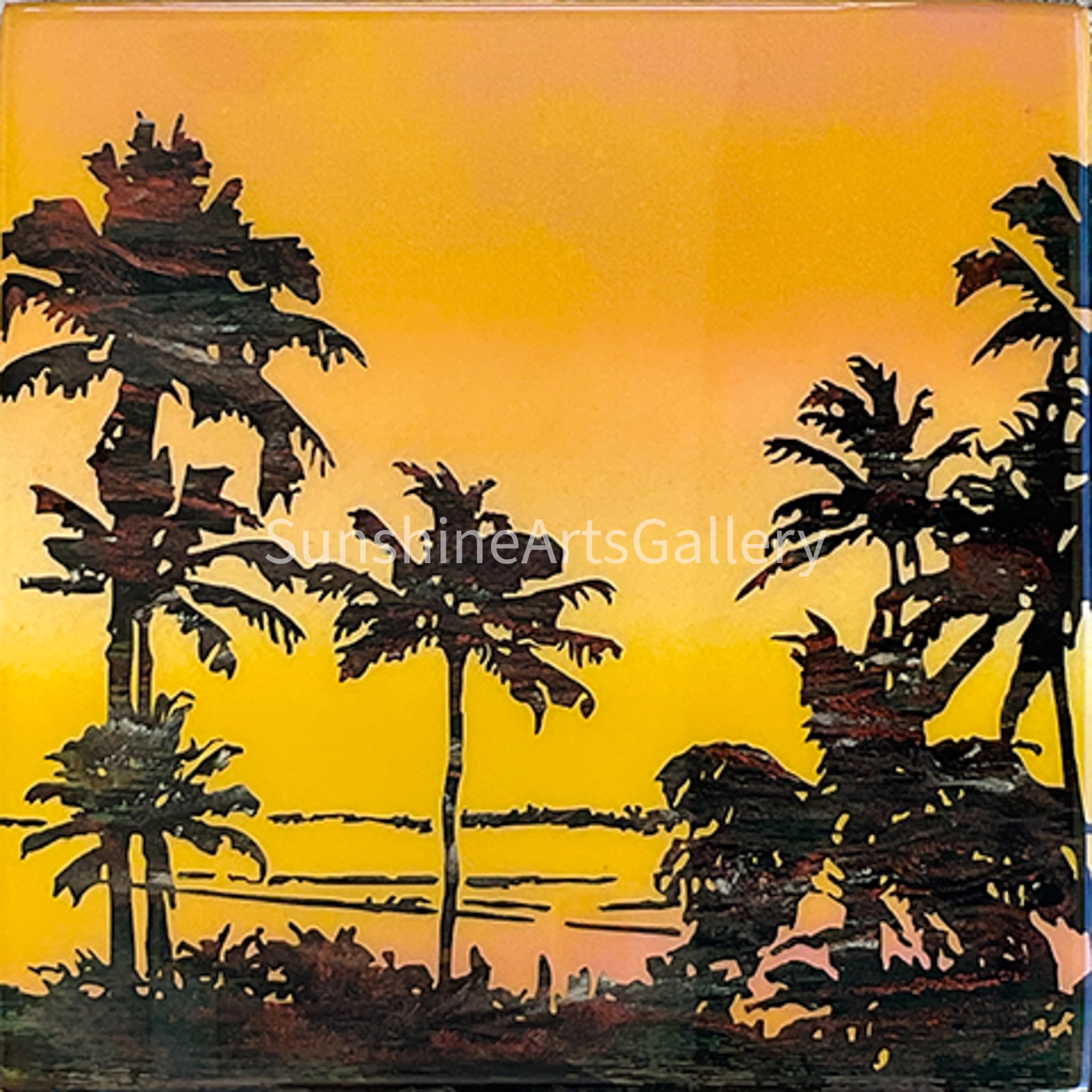 Golden Sunset Palms by Pati O'Neal