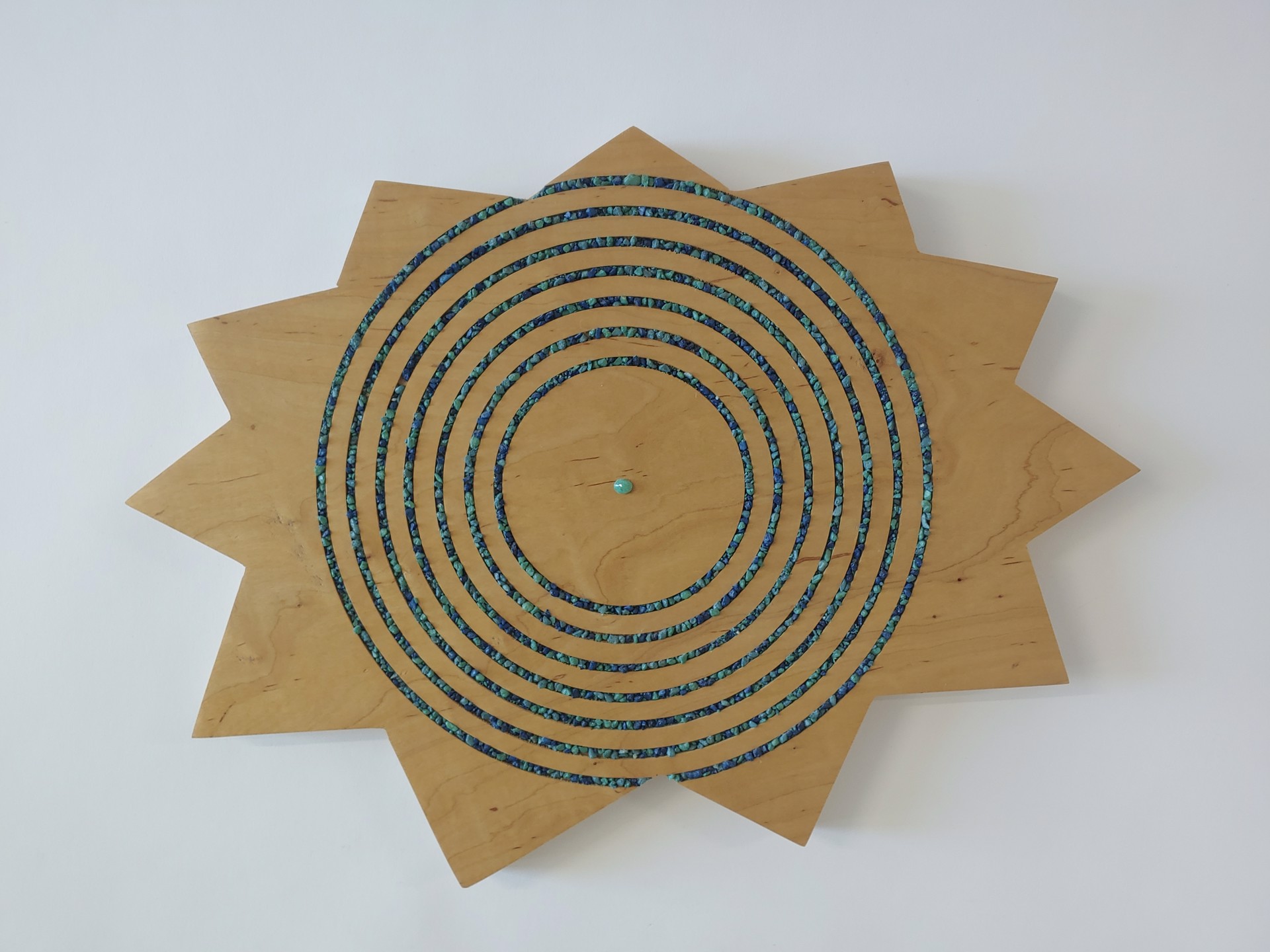 11 Pointed Star Mosaic -  Wood Sculpture by David Amdur
