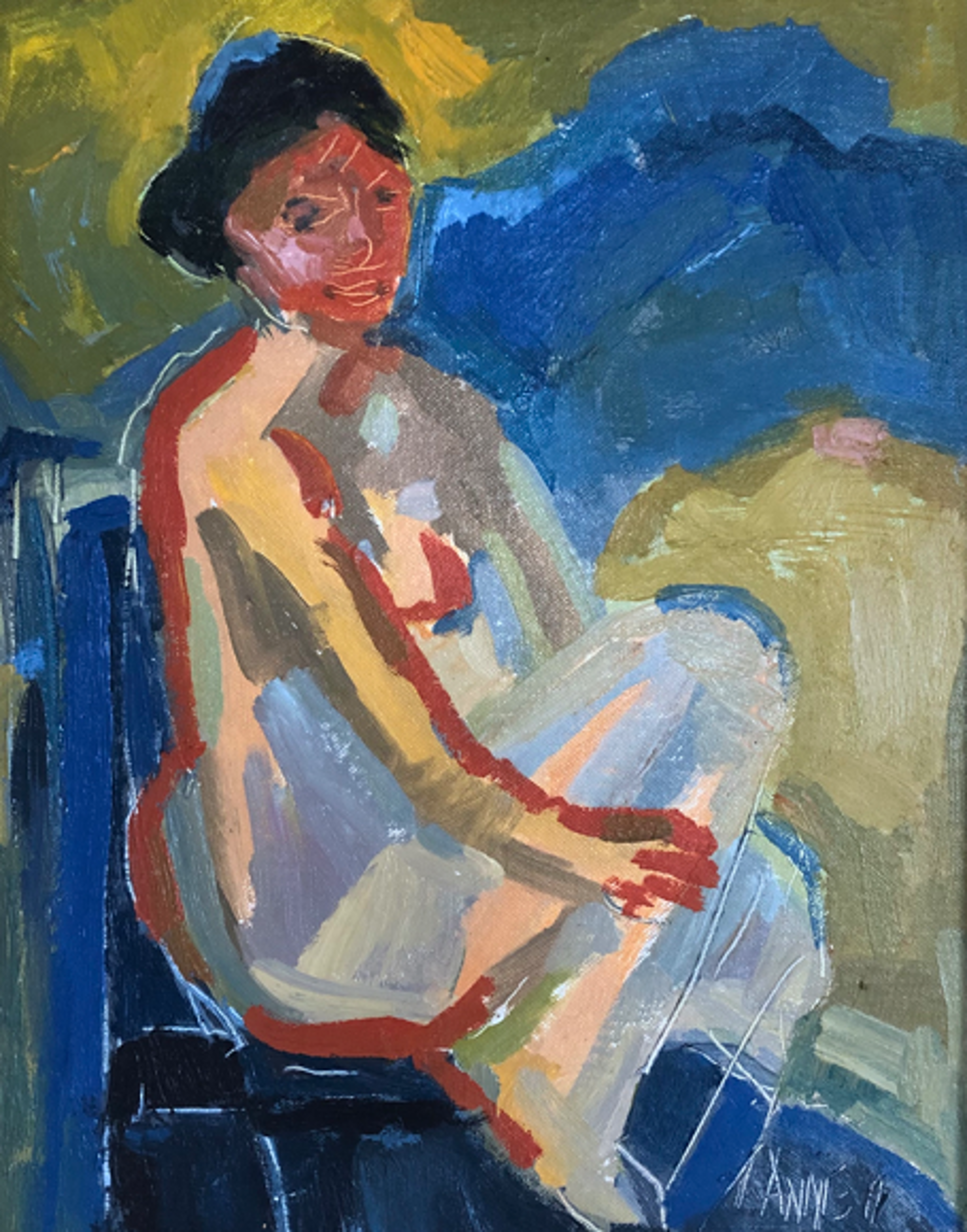 Lady in Blue Chair, II by Anne Darby Parker