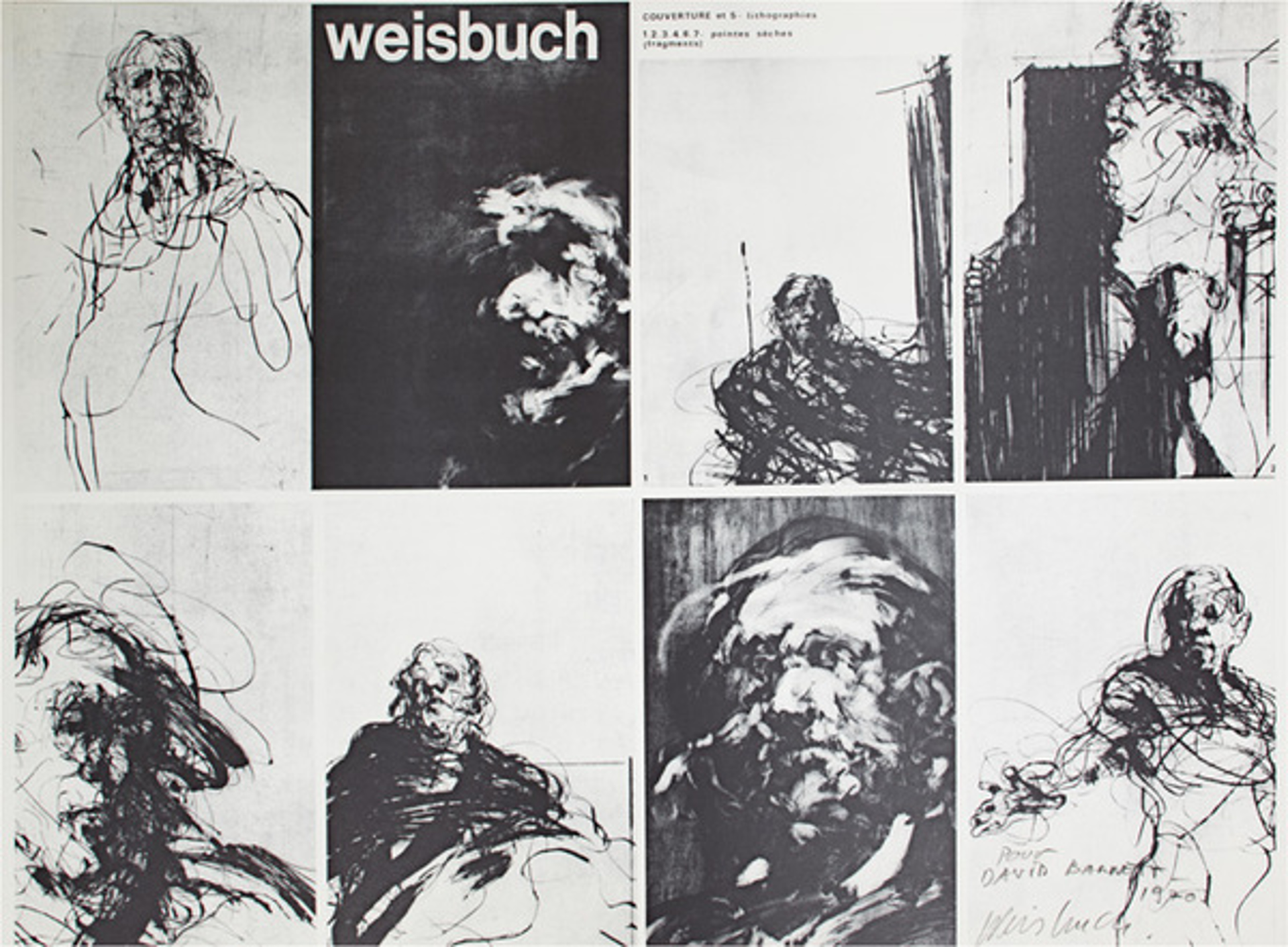 Weisbuch Couverture et 5 lithographs by Claude Weisbuch