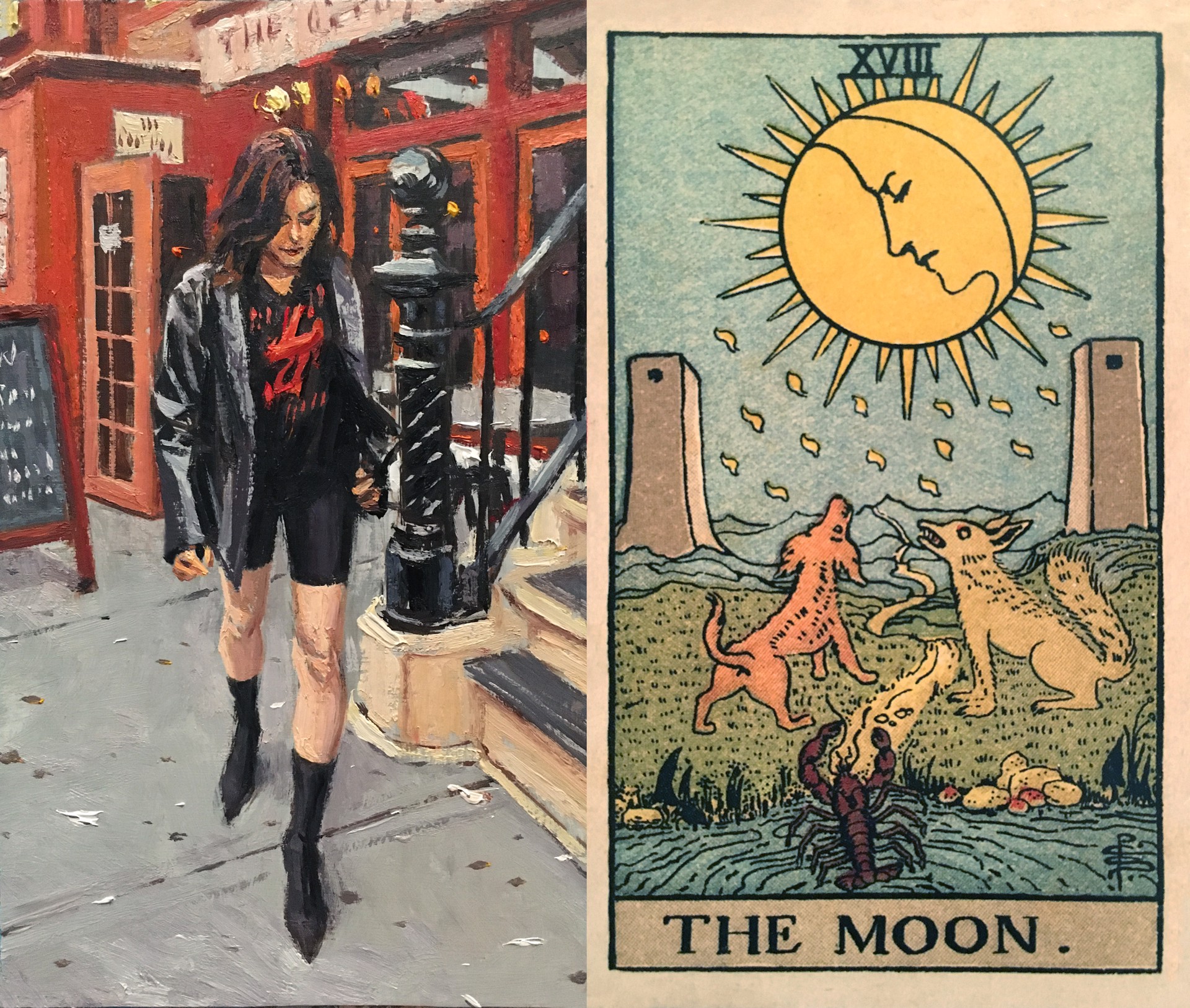 Tarot Card: Amanda Steele & The Moon by Vincent Giarrano