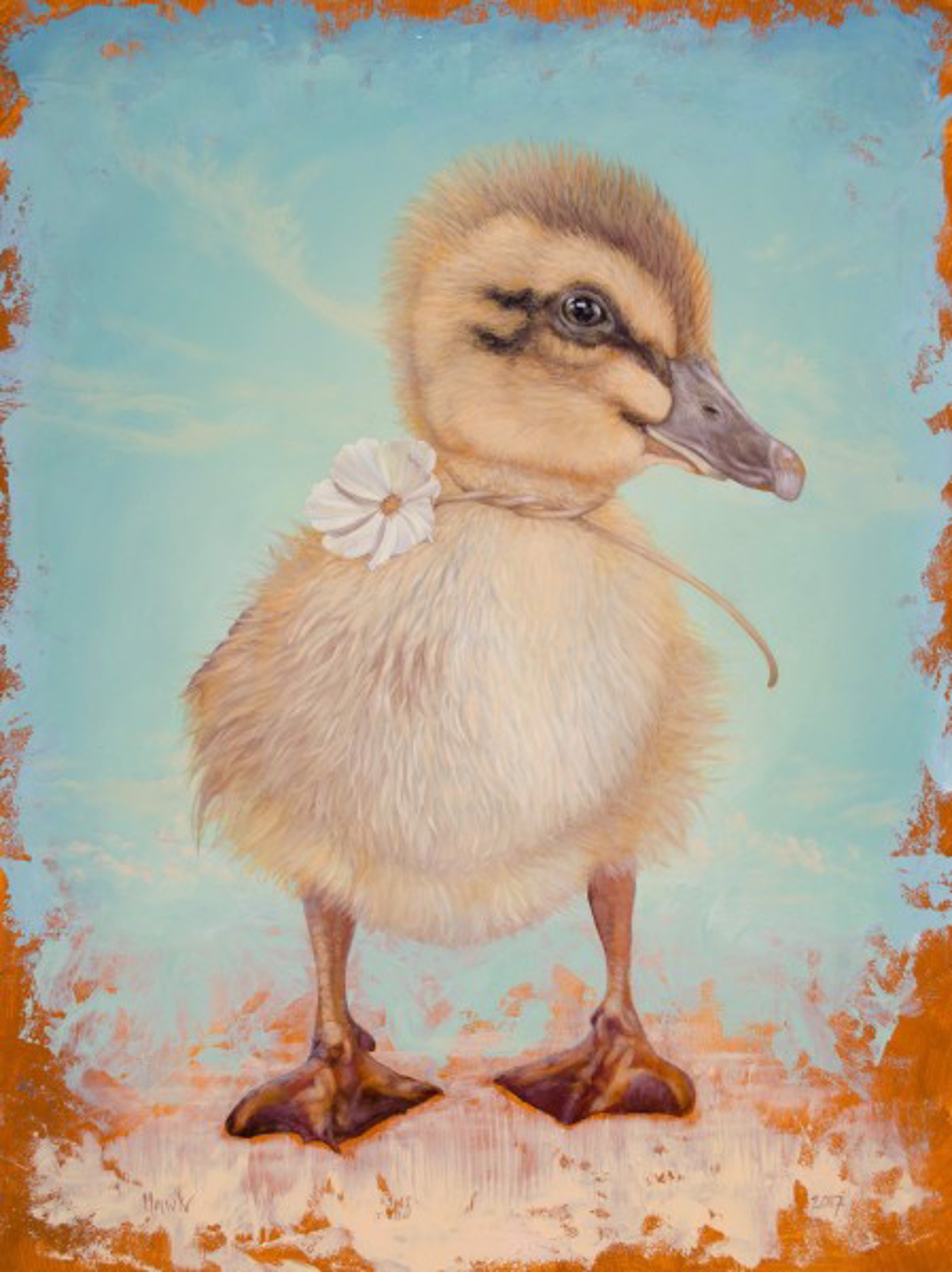 Duckling print by Dana Hawk