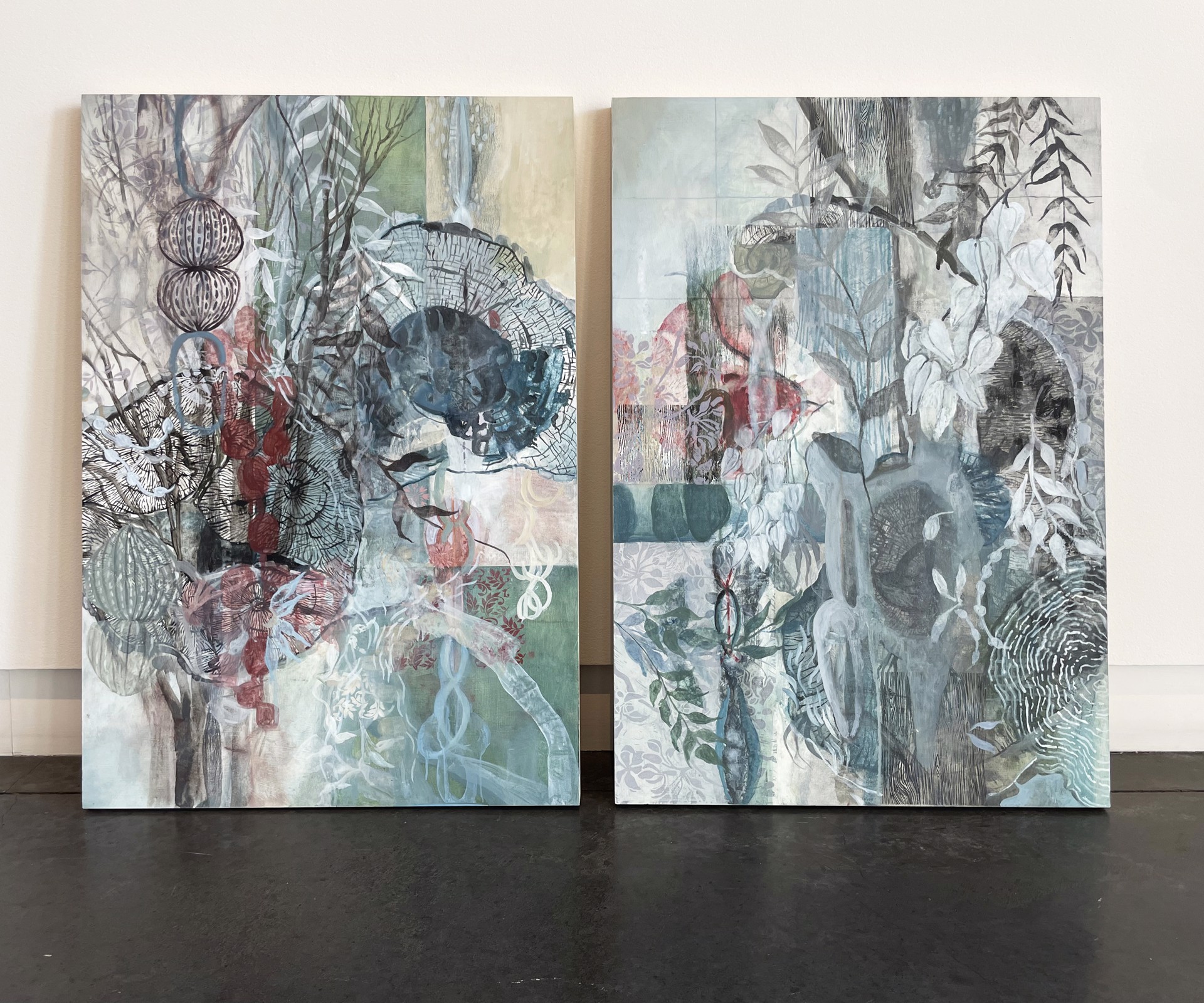Winter Solstice I & II (Diptych) by Betsy Margolius