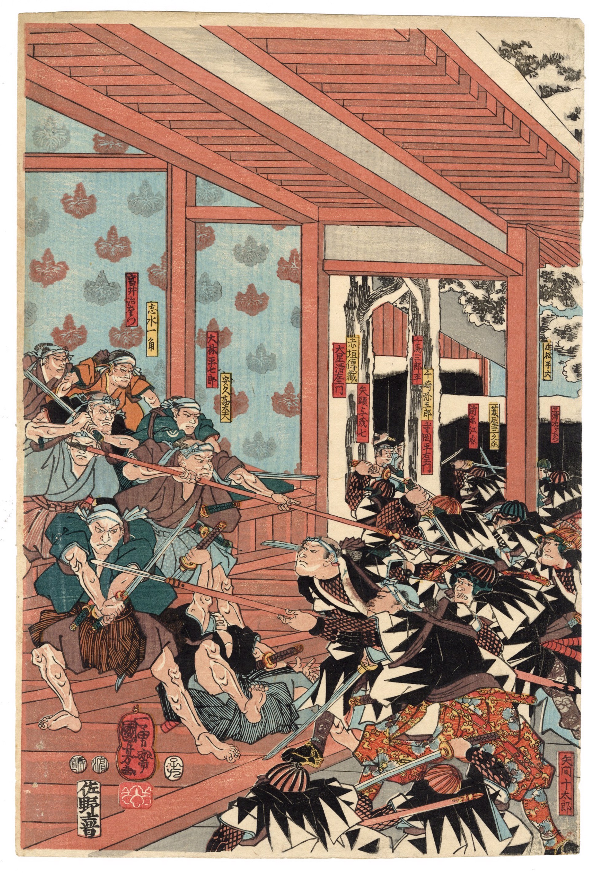 The Night Attack of the Faithful Retainers by Kuniyoshi