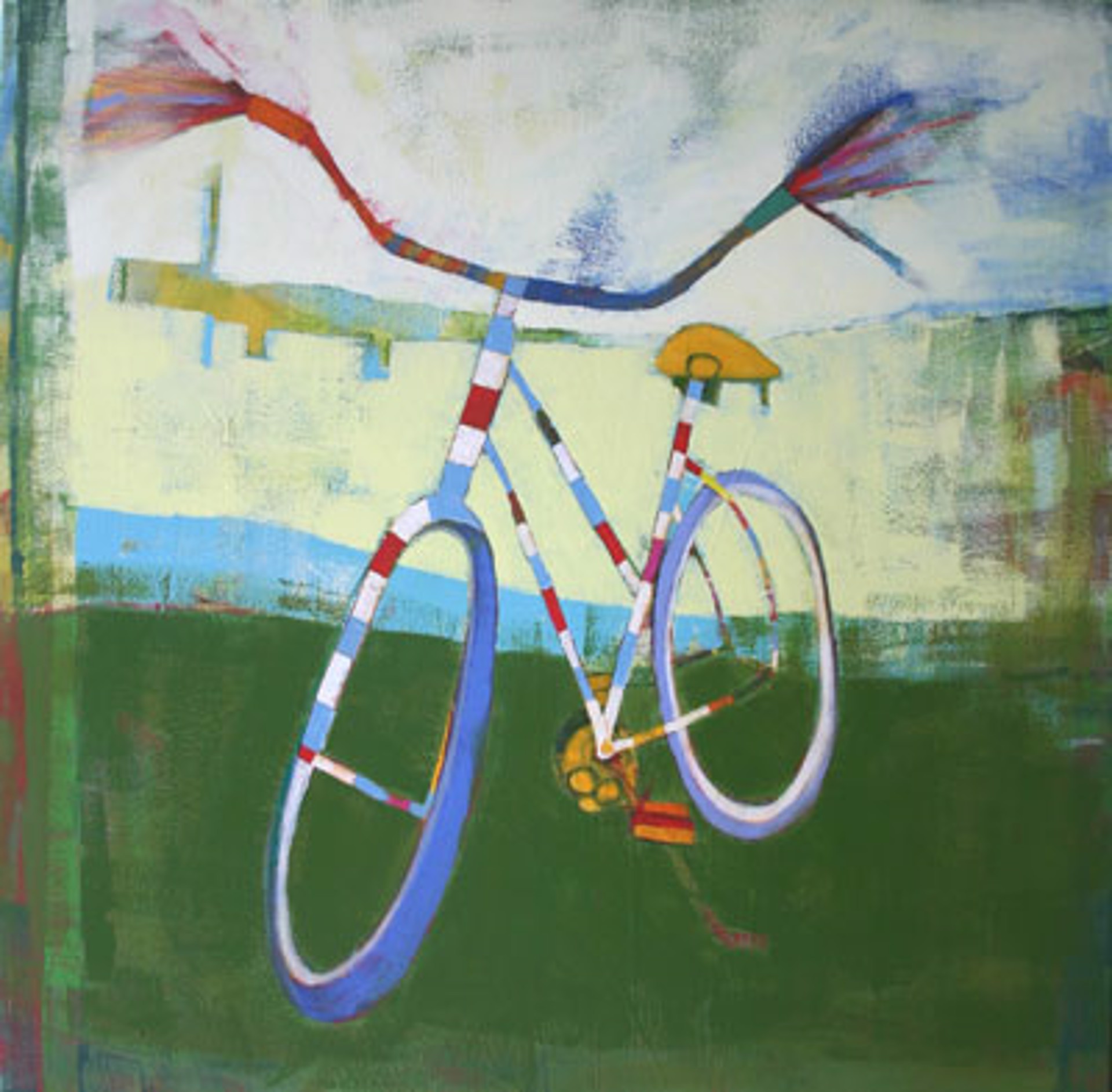 Red And Blue Roadmaster by Wendeline Simpson Matson