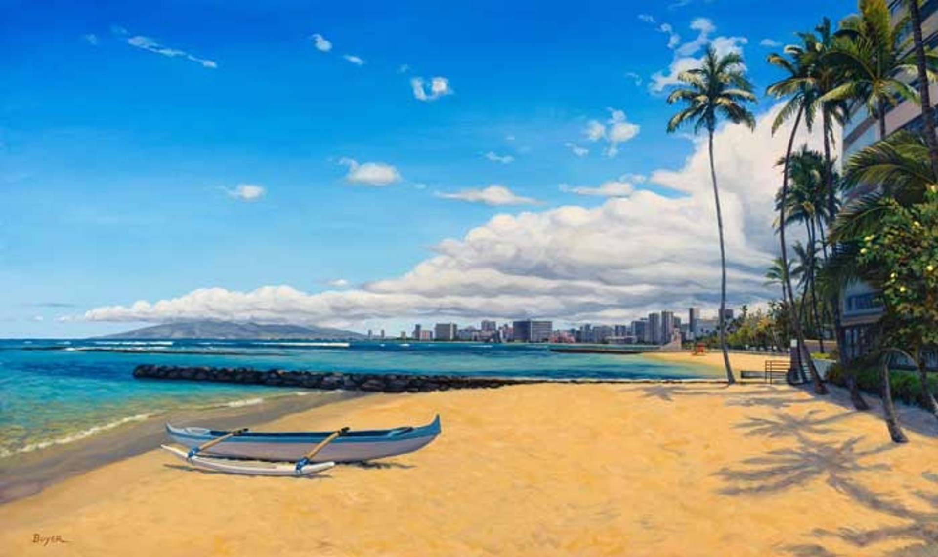 Warm Sands of Waikiki by Lynne Boyer