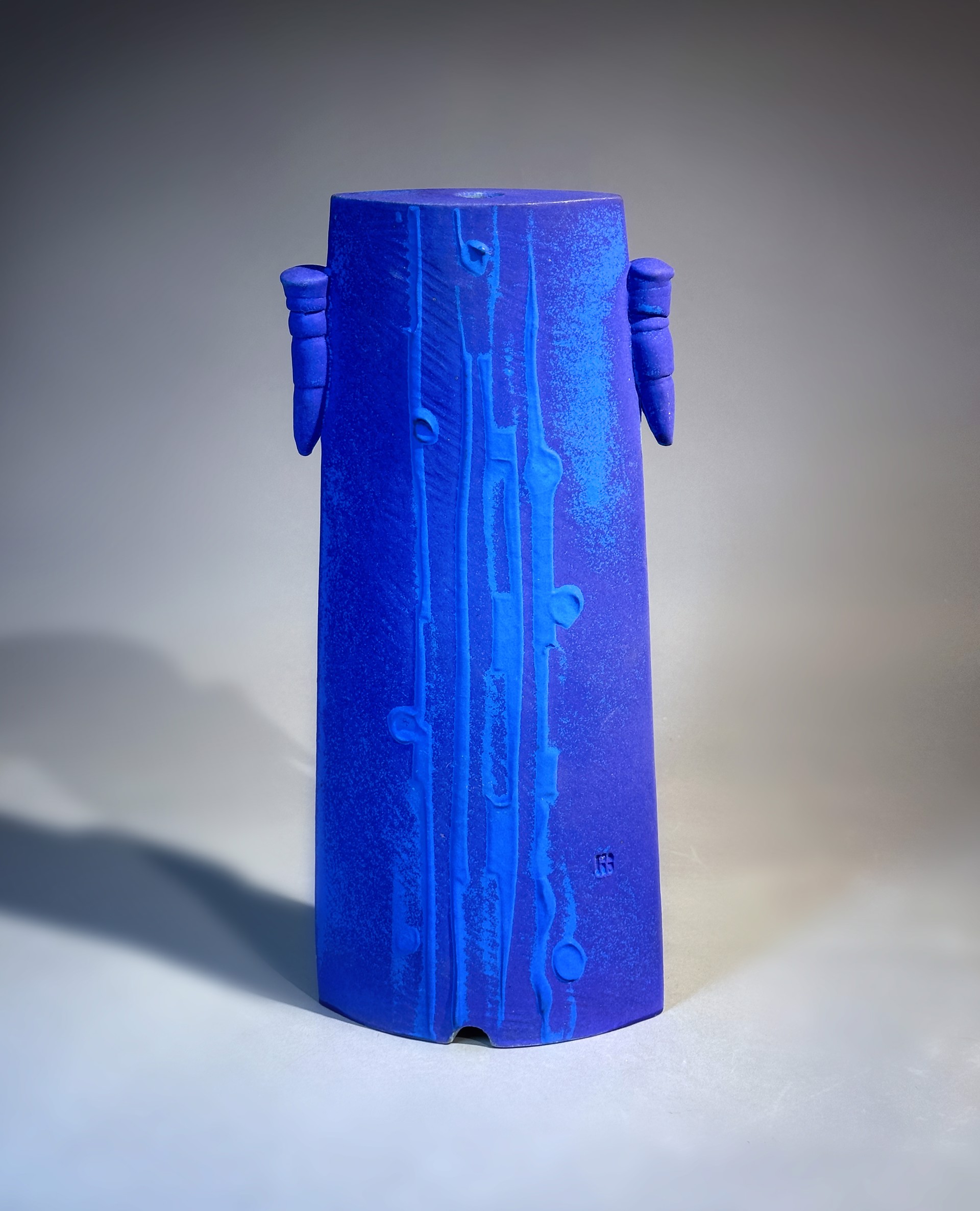 Tall Envelope Vase (Blue) by Patrick Horsley