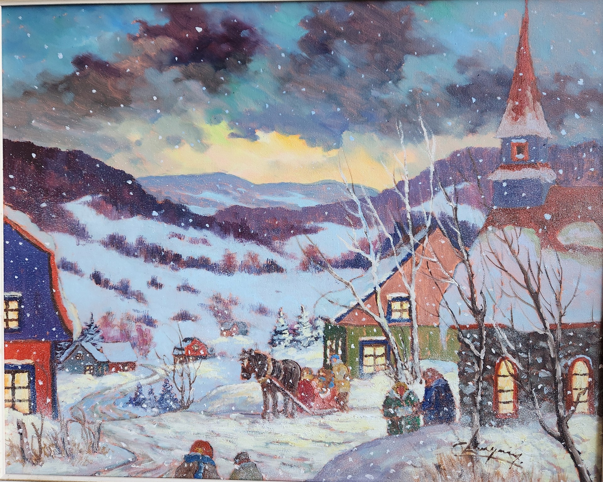 Beautiful Snowy Evening by Claude Langevin