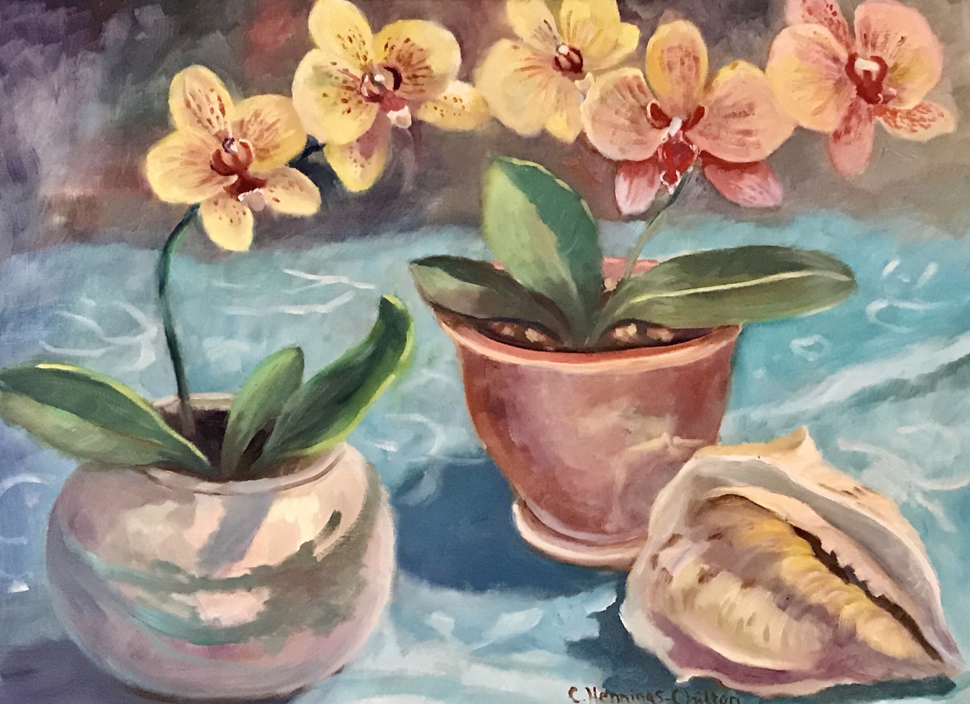 Hawaiʻi Orchids and Vase by Connie Hennings-Chilton