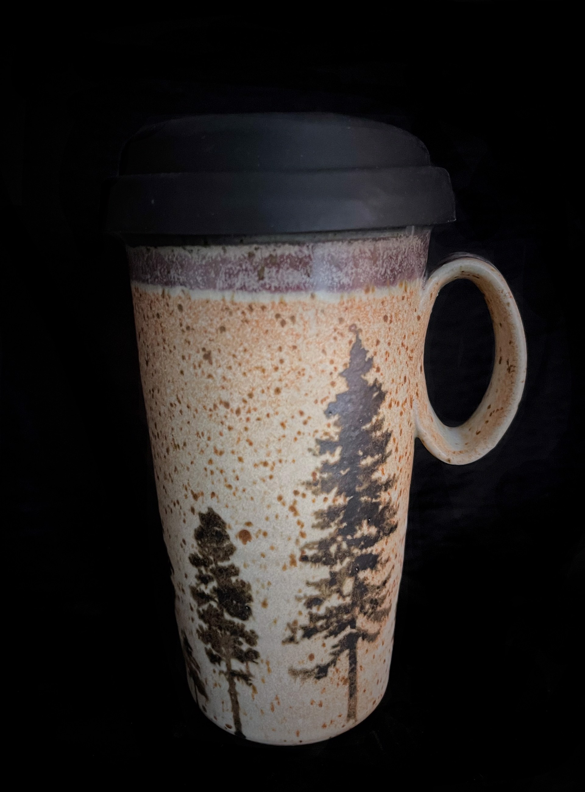 Travel Mug with Handle by Karen Heathman