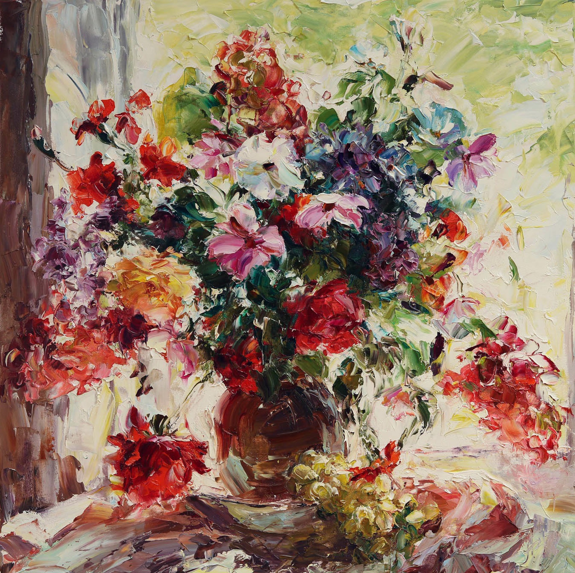 Bouquet on a Window Sill by Lyudmila AGRICH