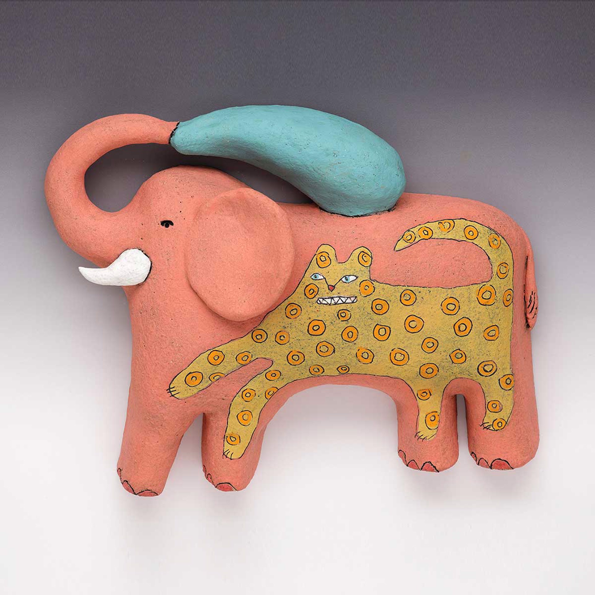 Pink Elephant Attack by Sara Swink