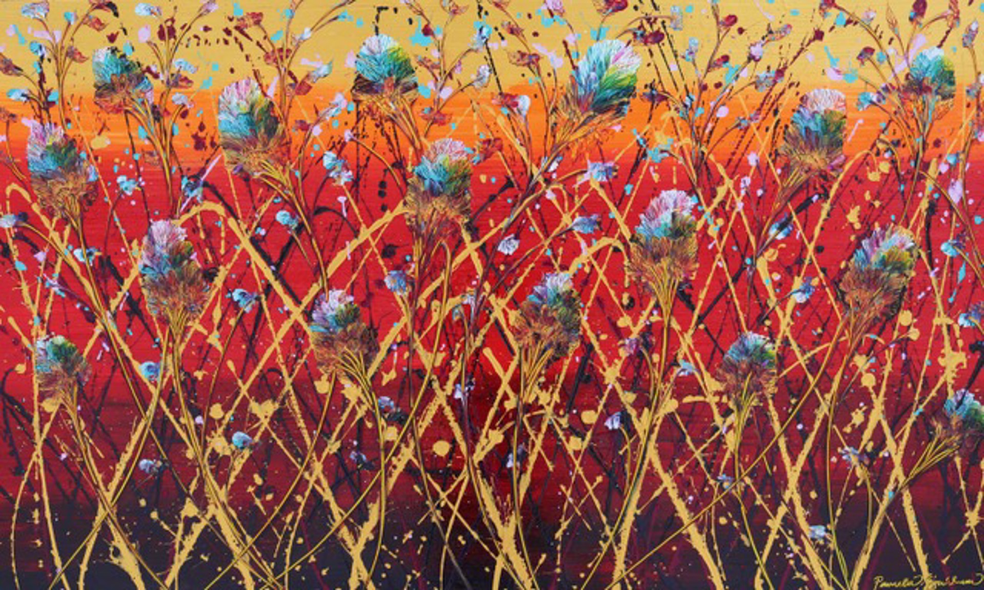 Bamboo Amongst the Oaks (Red) by Pamela Sukhum