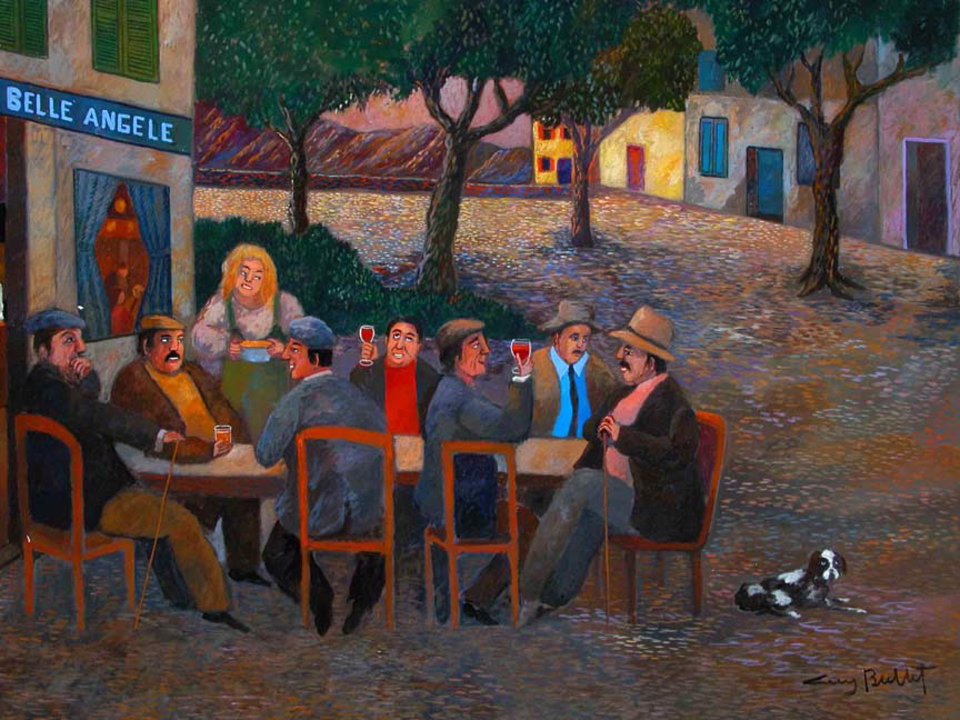 Provence - Sunset Time At La Belle Angele by Guy Buffet