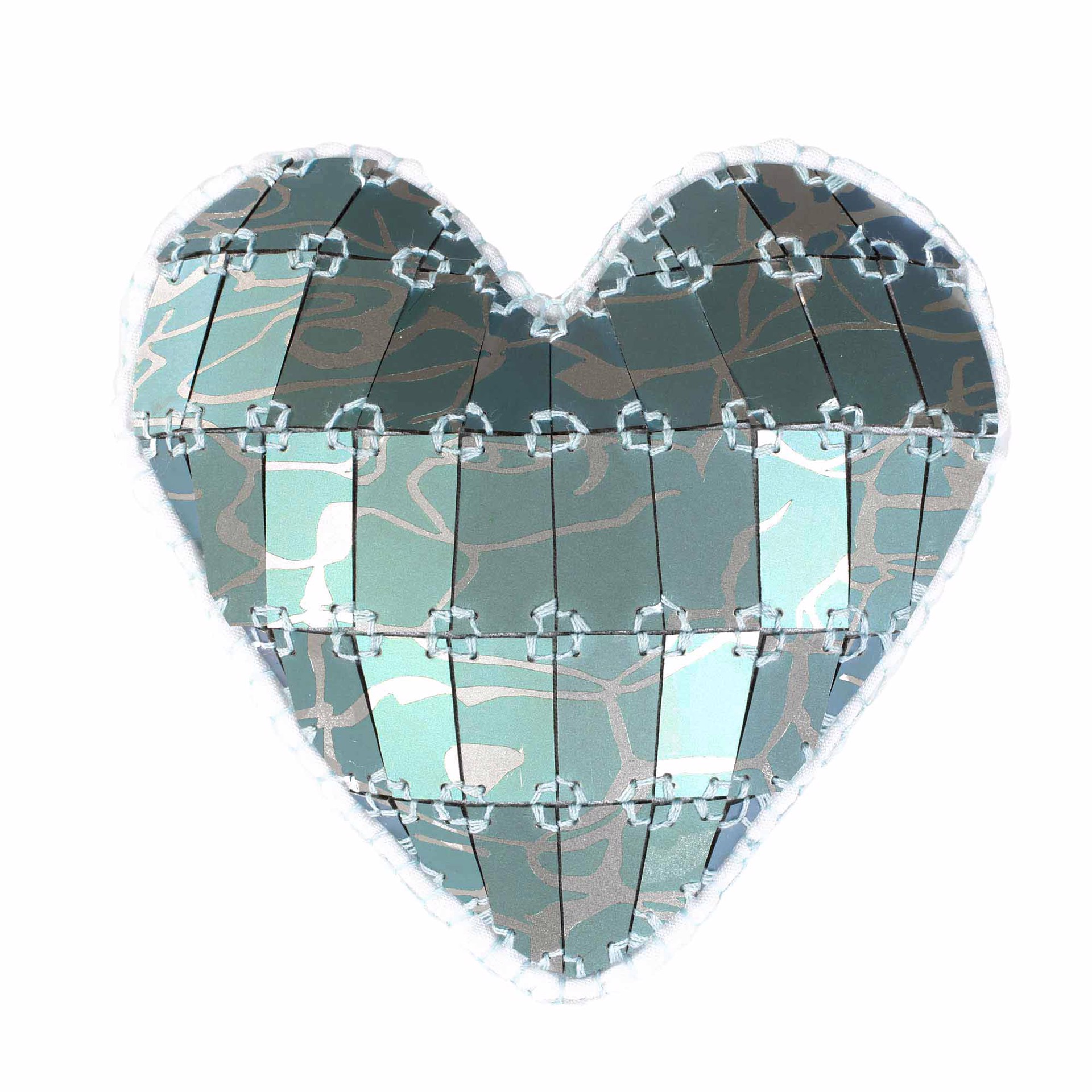 Turquoise Pool Heart Brooch by Mallory Weston