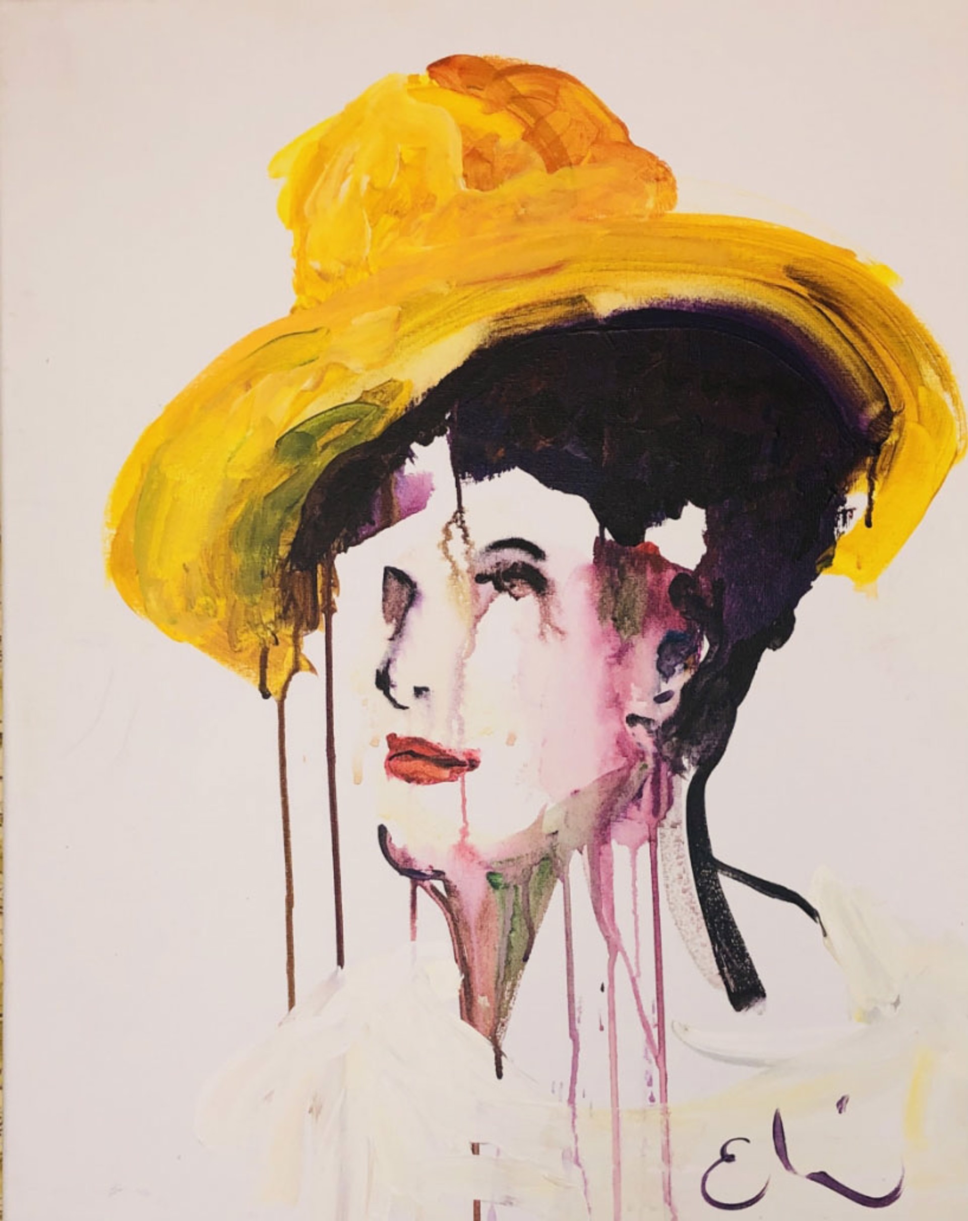 Lady in Yellow Hat by Elaine Schloss