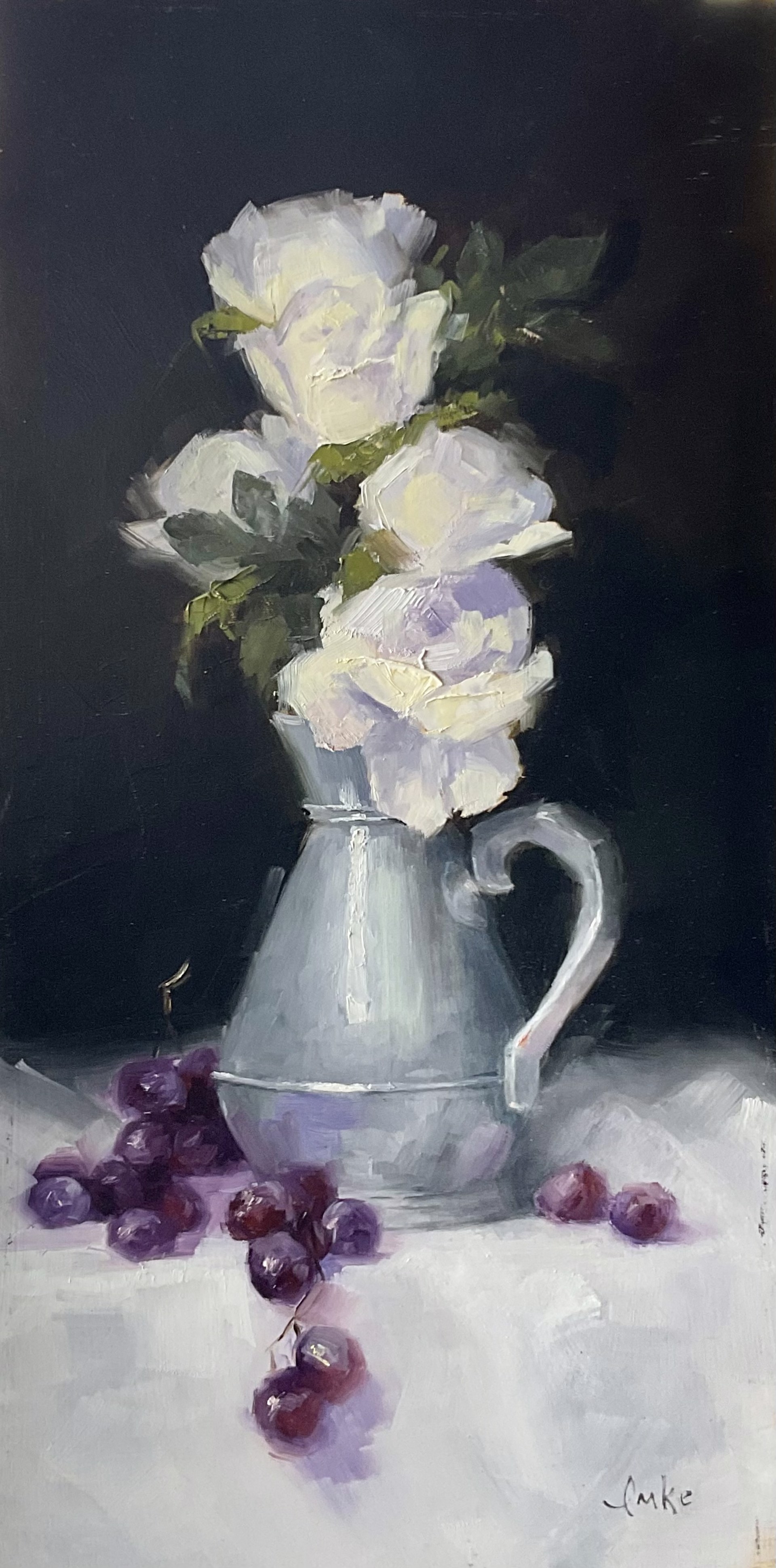 Pewter and Roses by Denise Imke