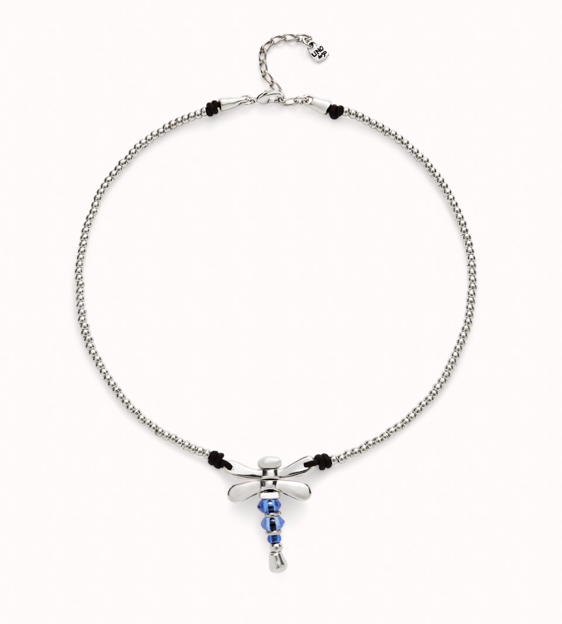 UNO de 50 Ser Rebel Dragonfly トンボネックレス NEW Uno de 50 SER REBEL DRAGONFLY Leather Necklace Sterling