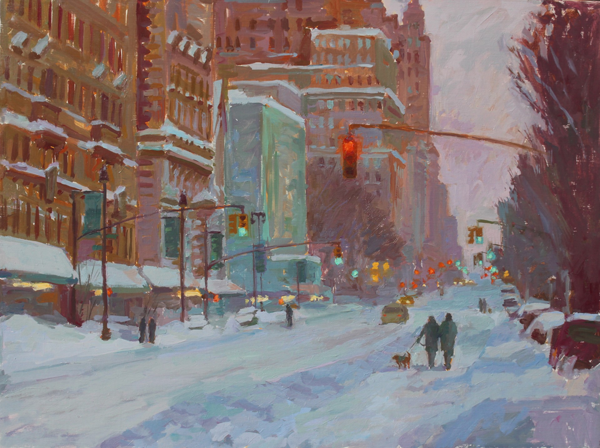 Manhattan Blizzard, Upper West Side by Simie Maryles