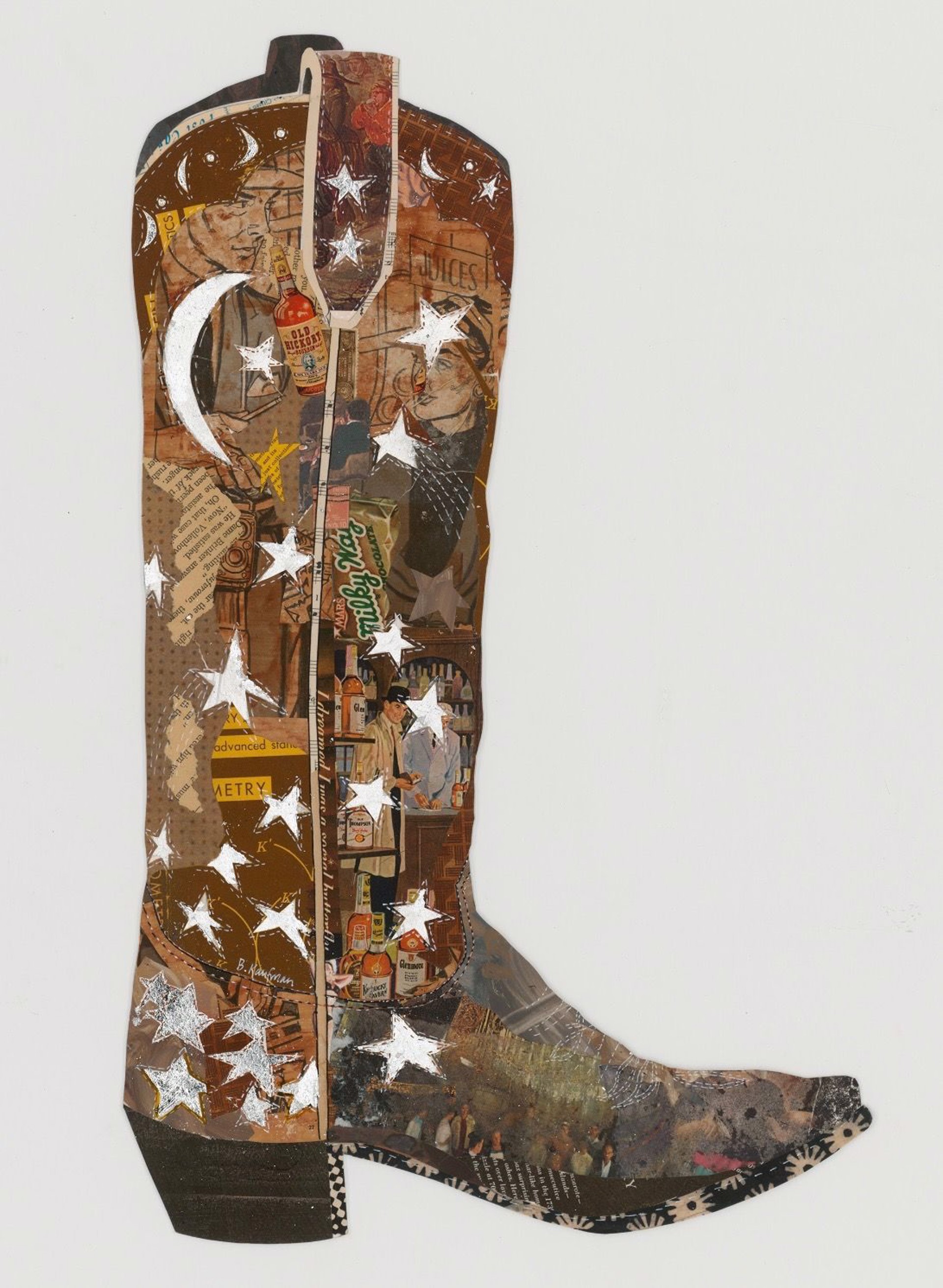 Milky Way - Boot Collage by Blaire Kaufman