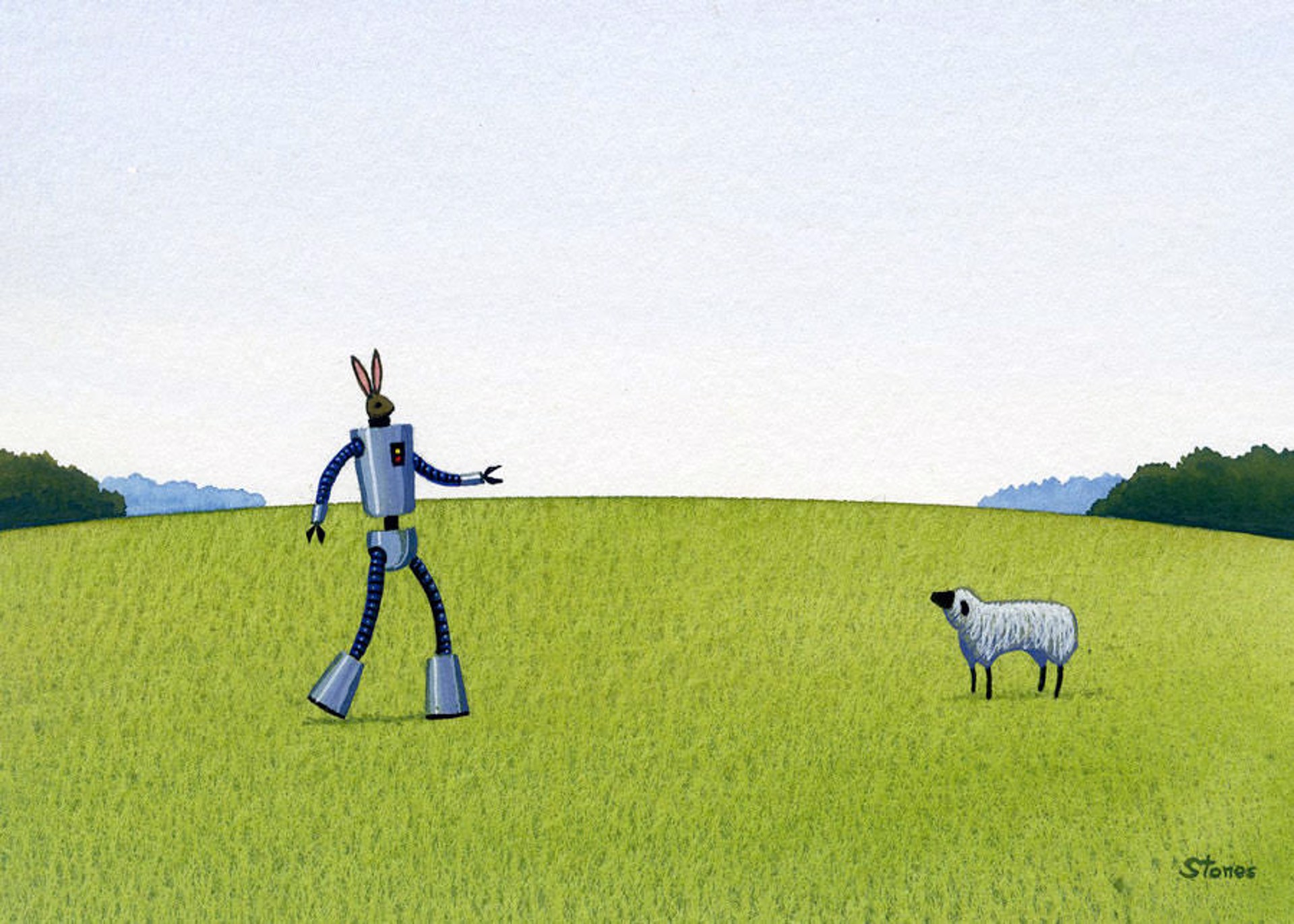 Sheep Meets Robo-Rabbit by Greg Stones