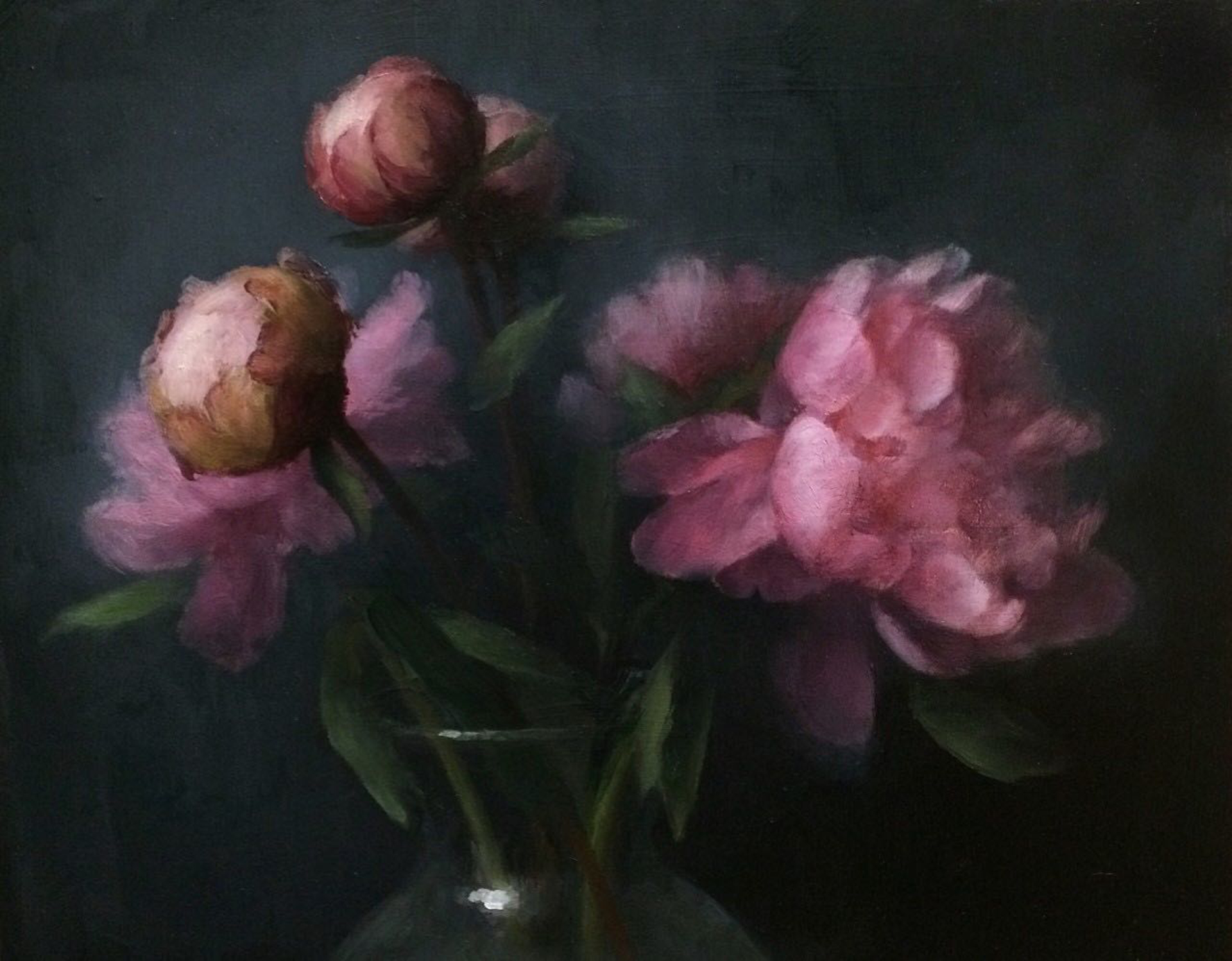 Blooming Peonies by Larisa Brechun