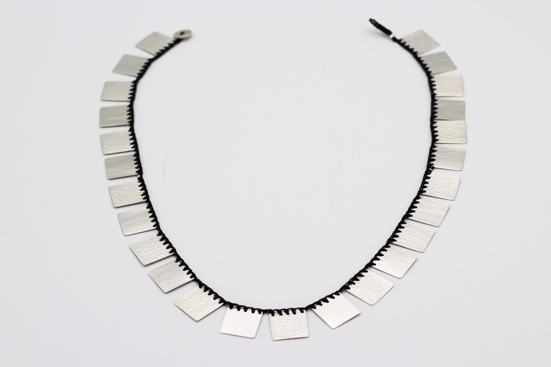 Necklace with Black Silk by Erica Schlueter