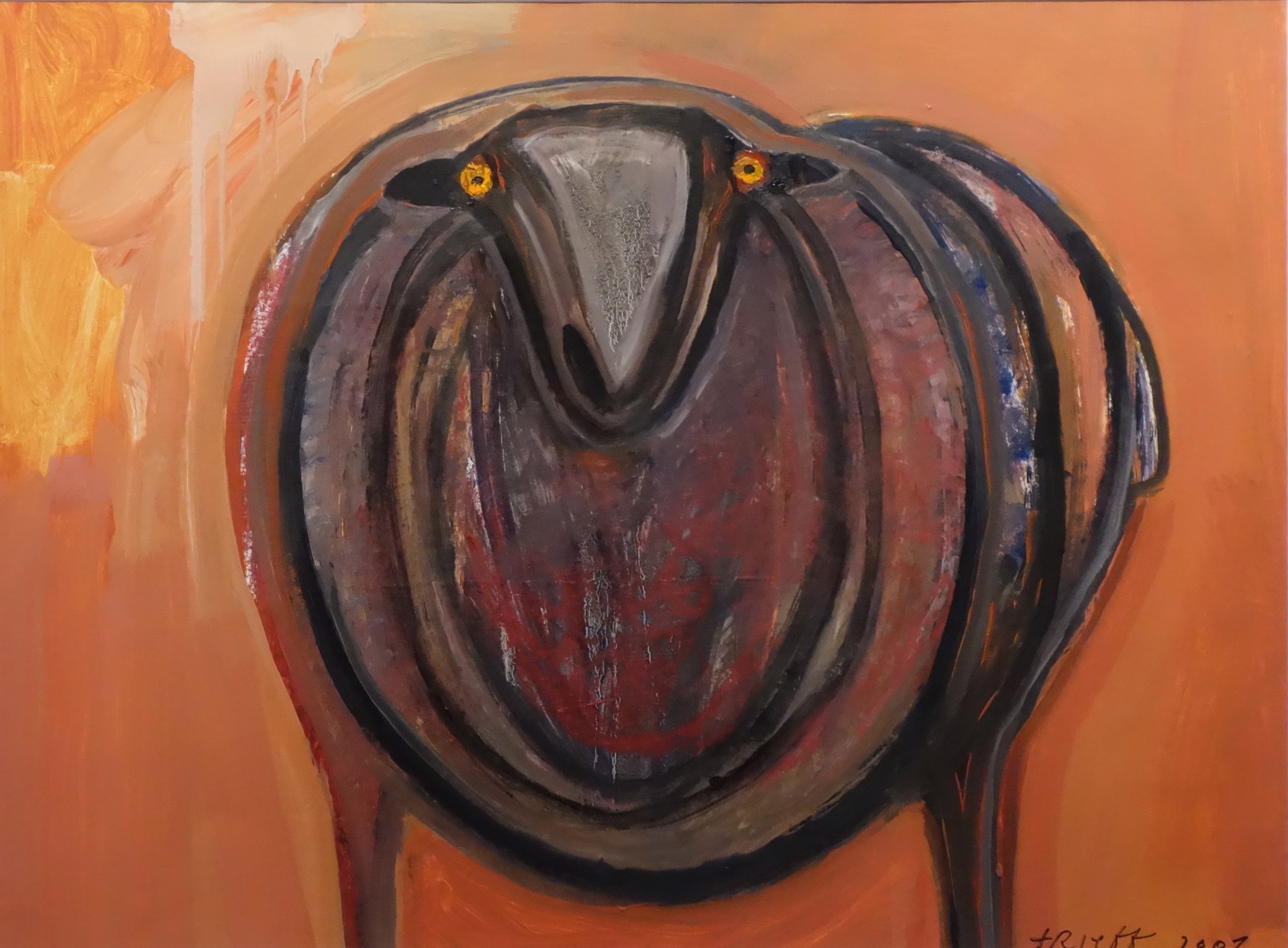 Black Sheep on Orange by Selina Trieff