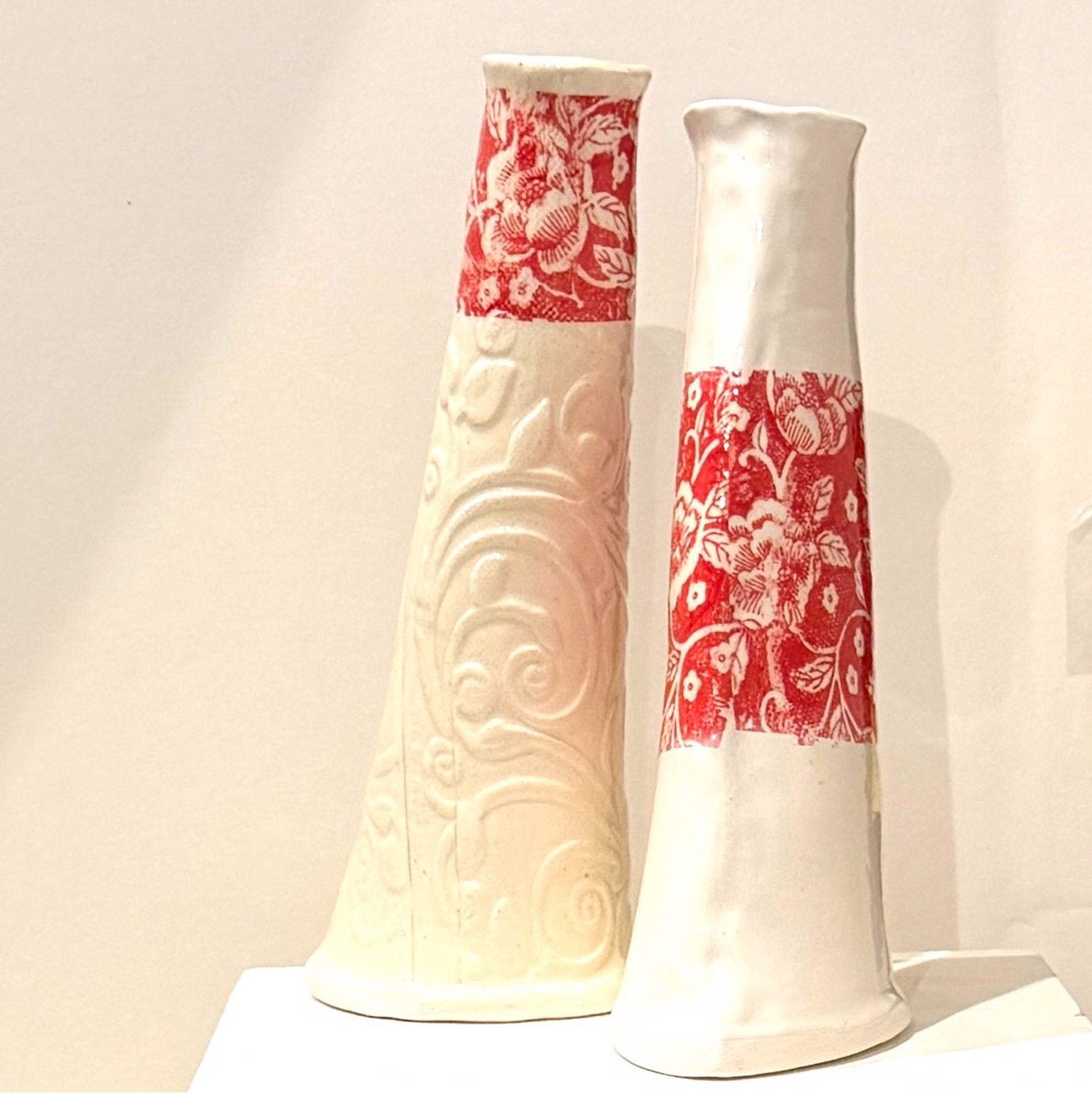 Slim Decal Vase by Ilene Olanoff