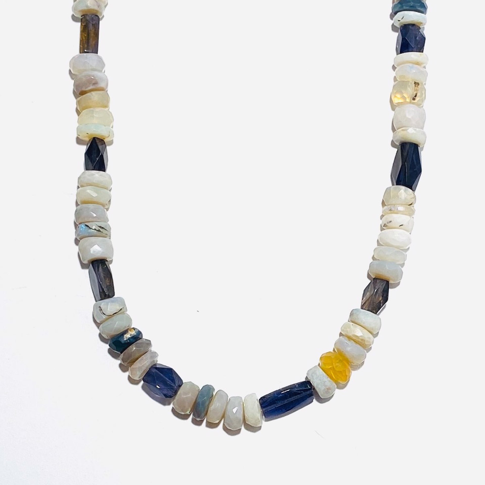 Opal and Iolite Strand Necklace NT23-64 by Nance Trueworthy