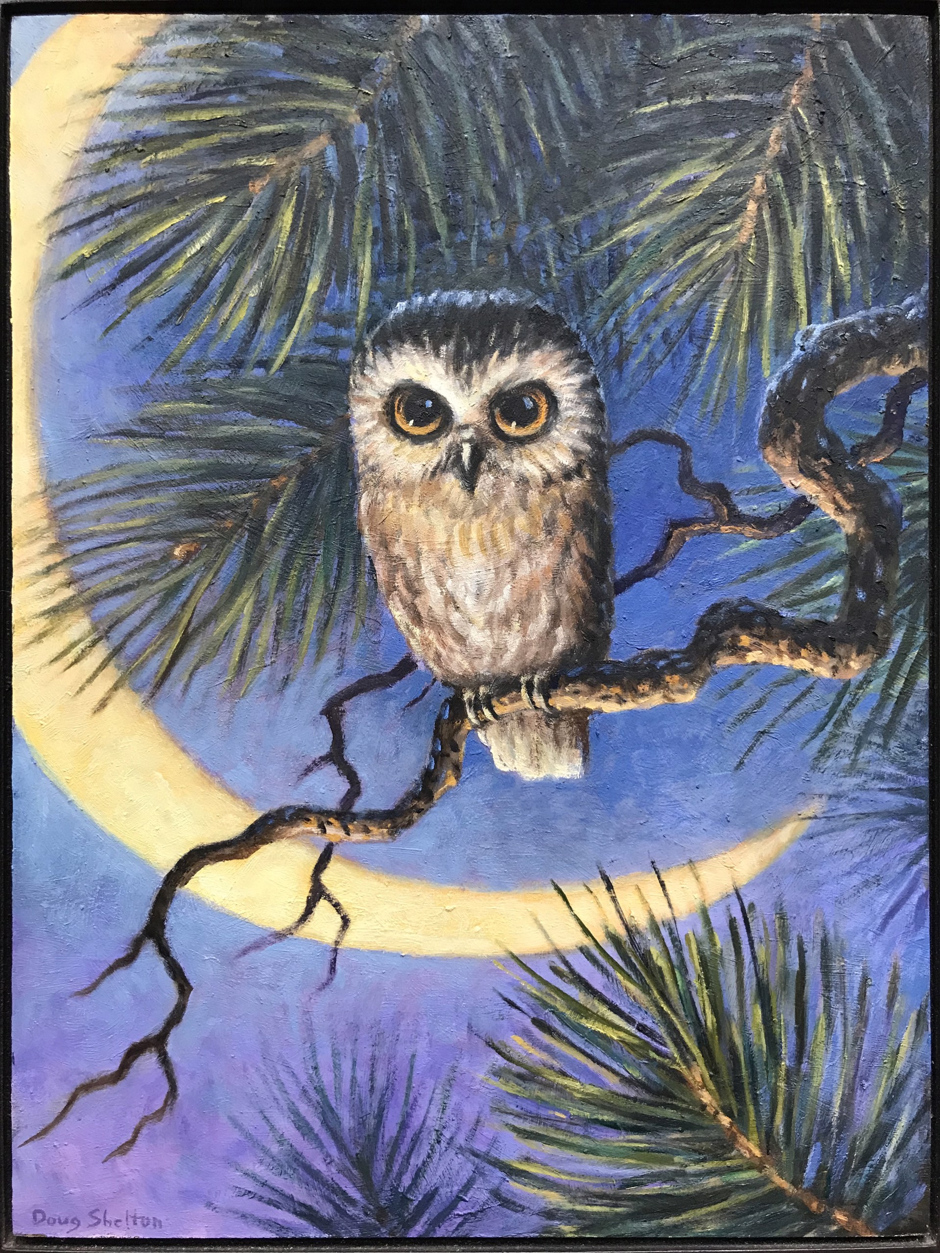 Owl and Moon by Doug Shelton