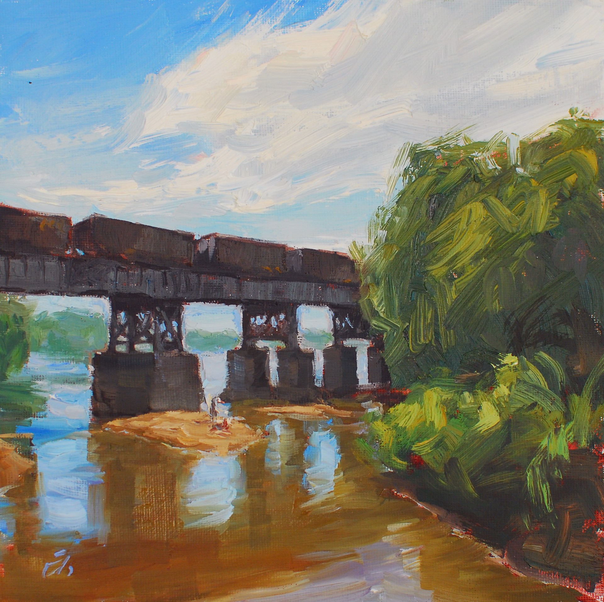 Summer on the river (study) by Amy Donahue