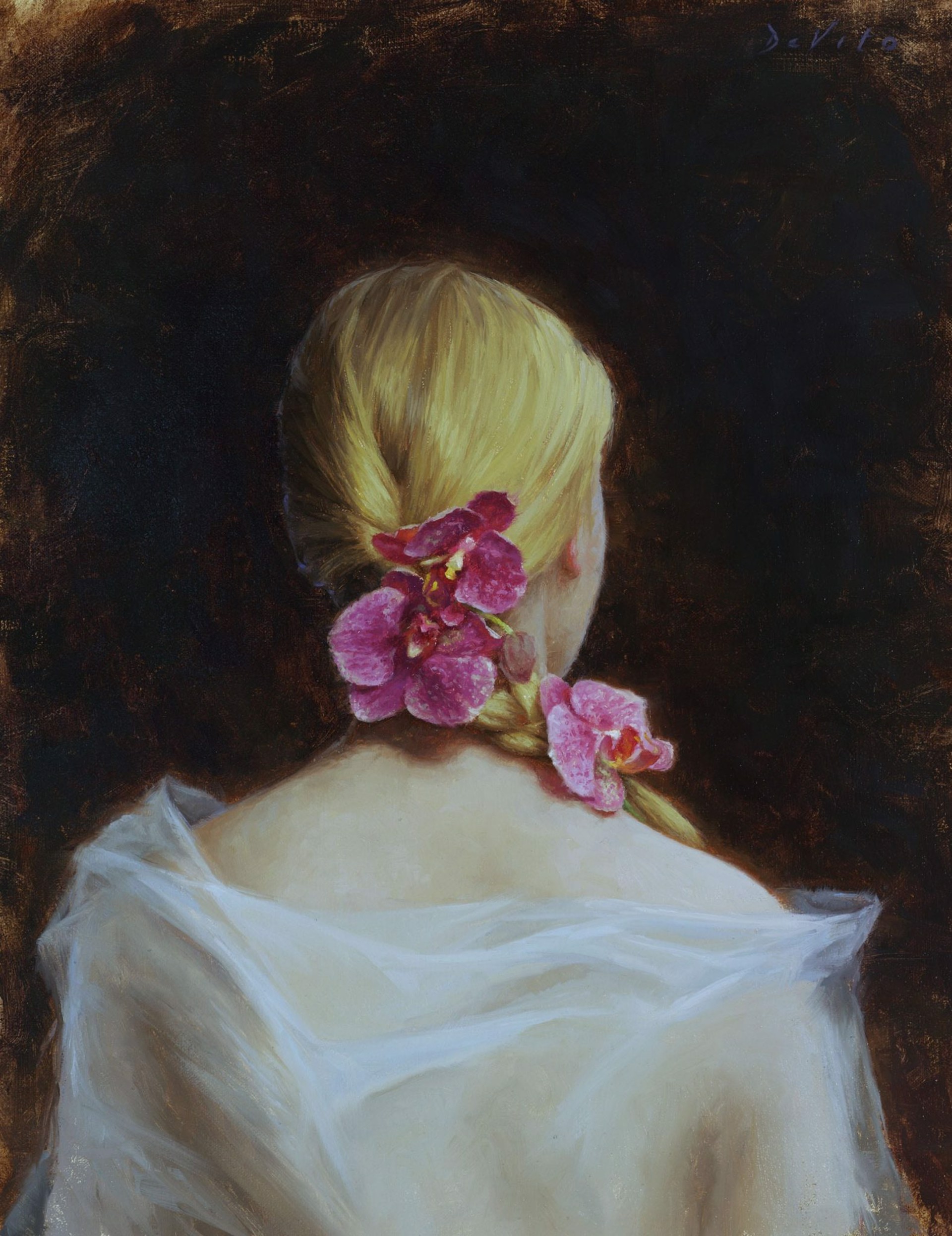 Braid With Purple Orchids by Grace Devito