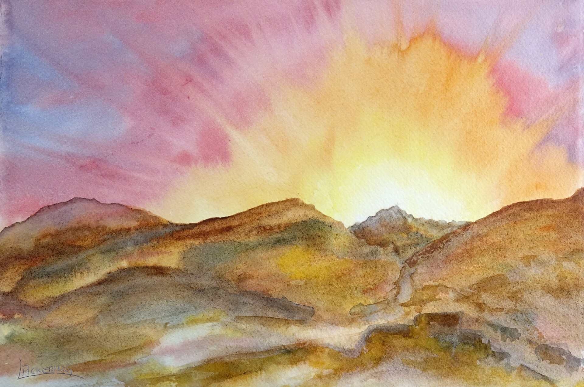 Mountain Sunrise by Laura Pickering
