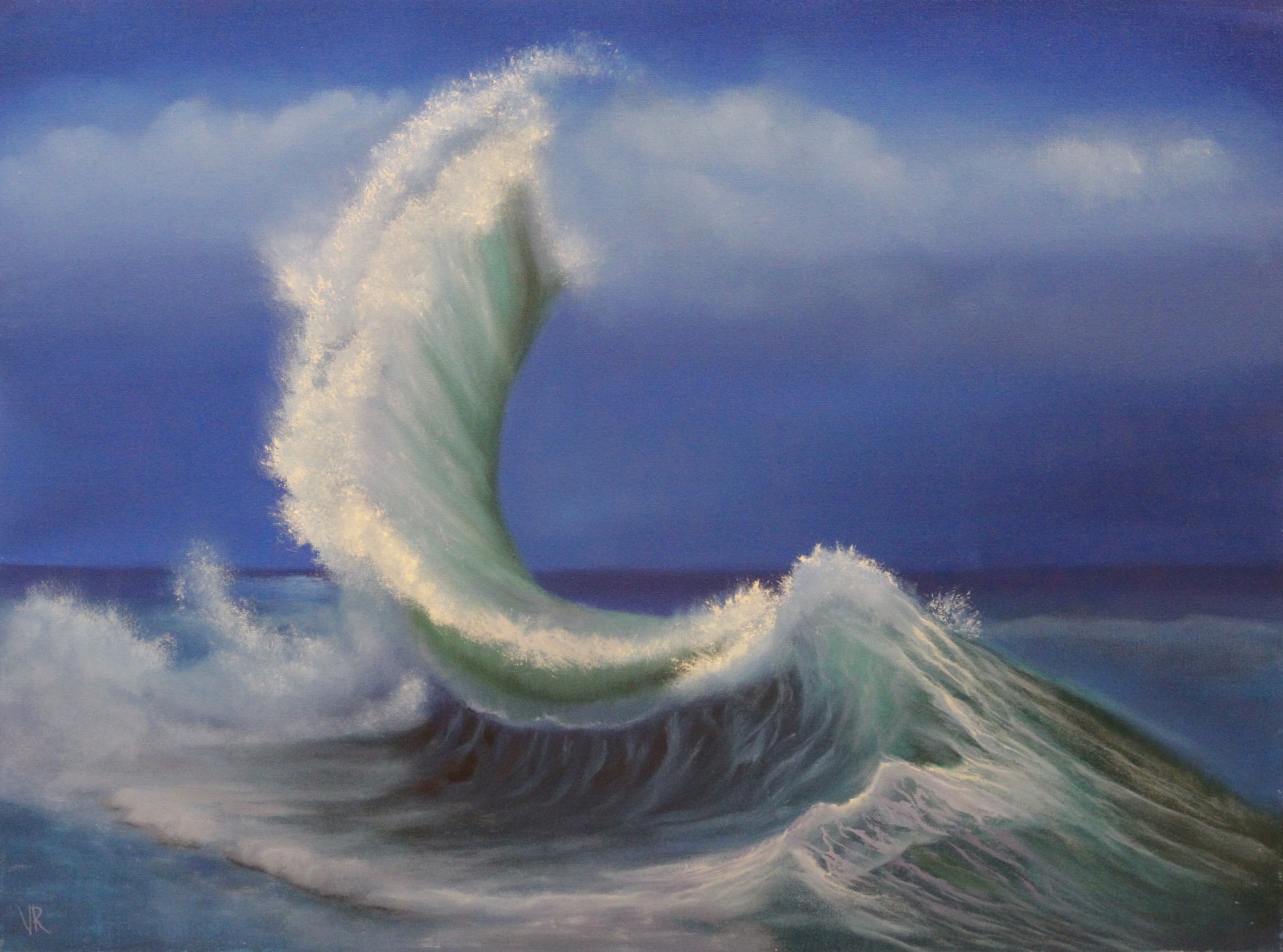 Storm on the Ocean by Valentyna Rybkina