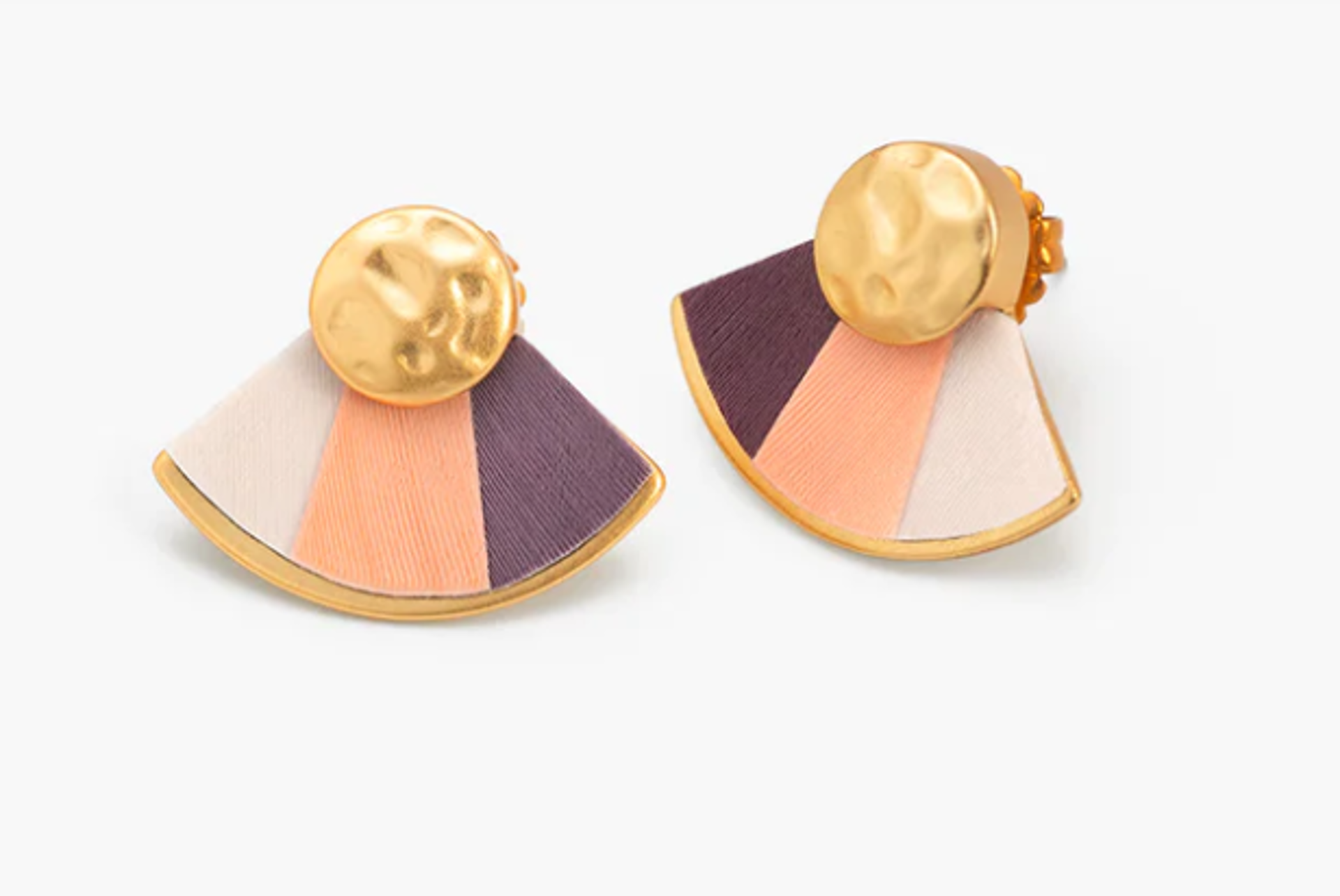 Phaius Fan Earrings - Goose by Brackish