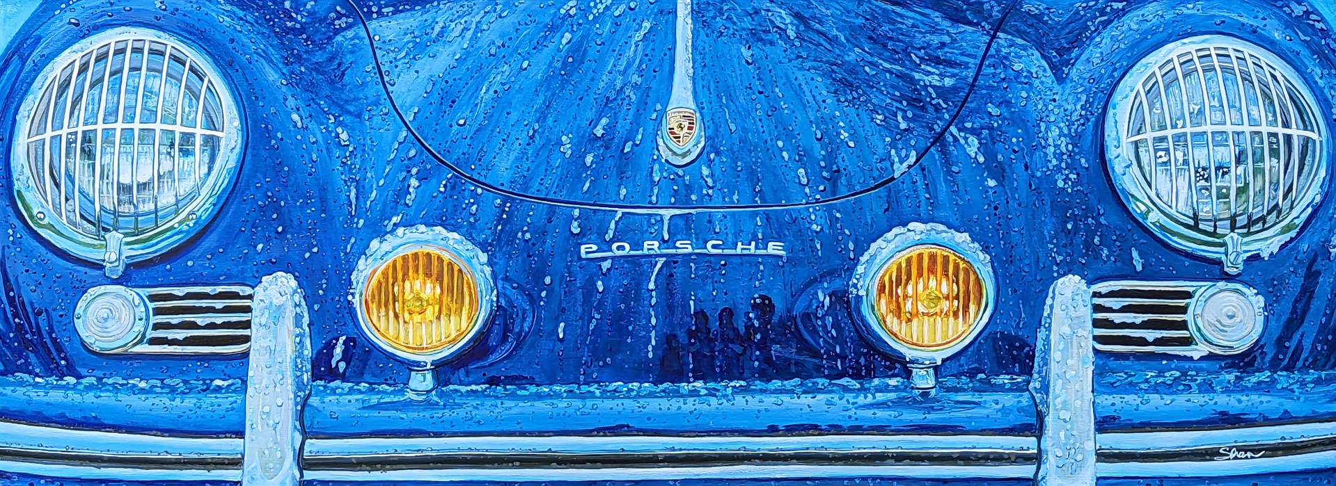 Azure Blue Porsche 356 by Shan Fannin