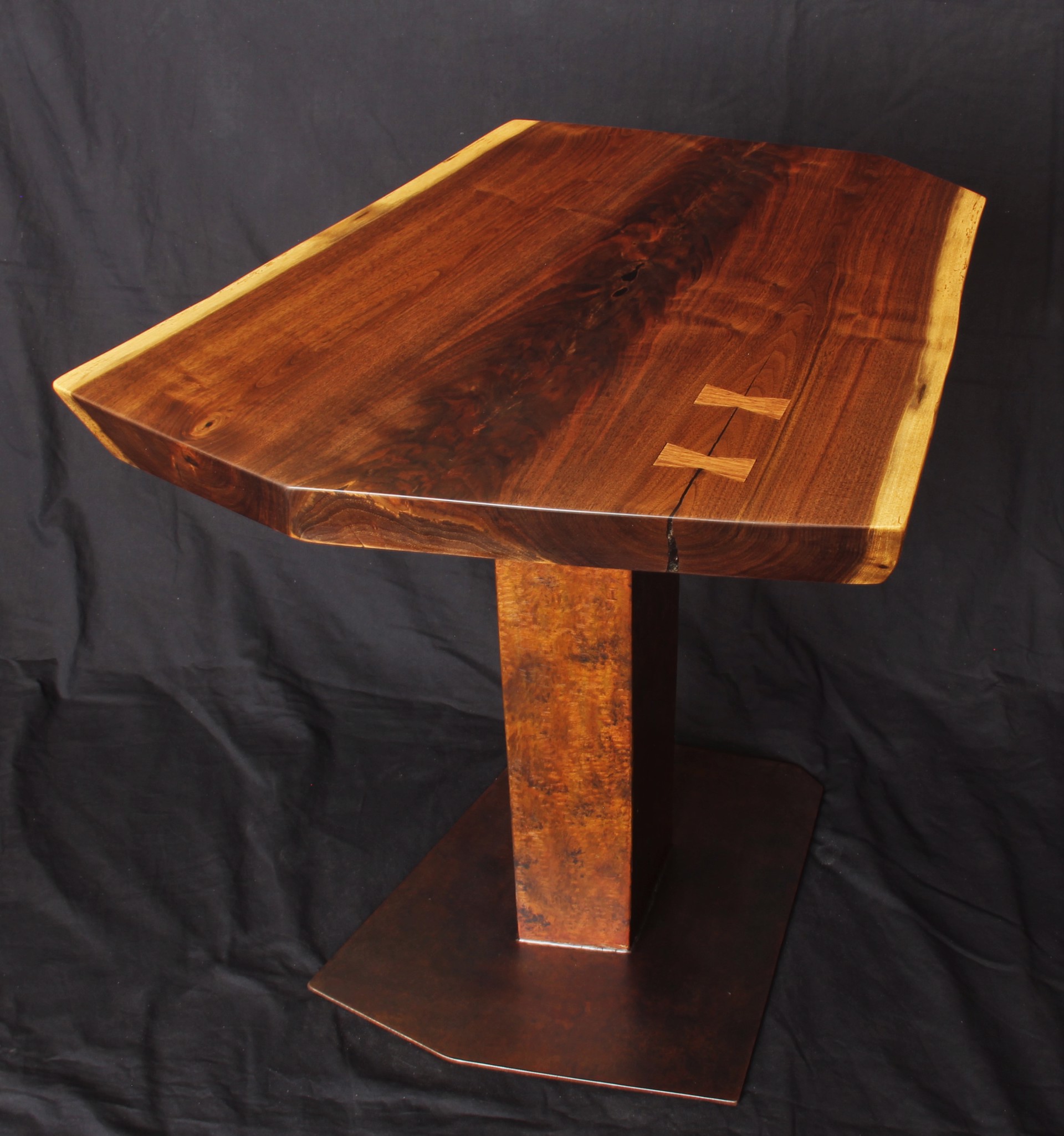 Walnut Crotch Side Table 60118A by Ron Gill
