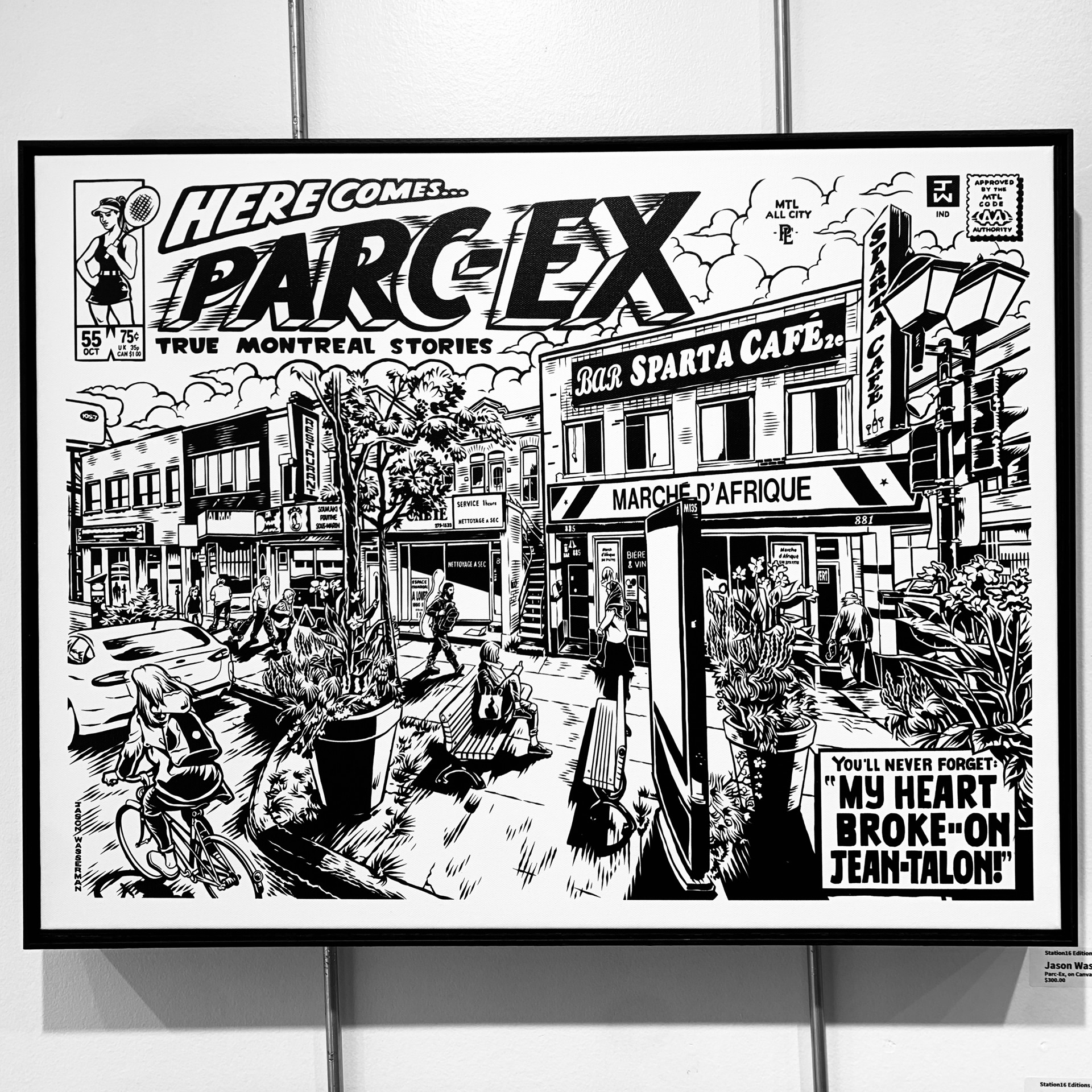 Parc-Ex, on canvas by Jason Wasserman