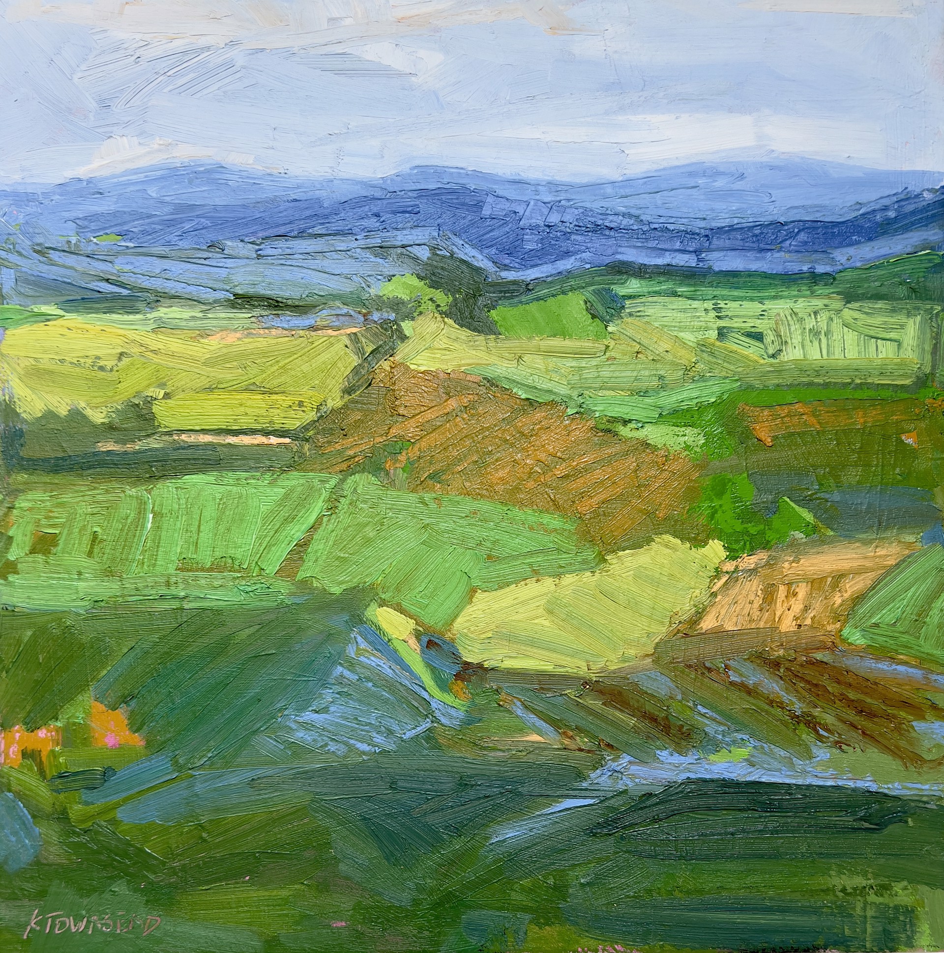 Farms and Blue Ridge 2 by Krista Townsend