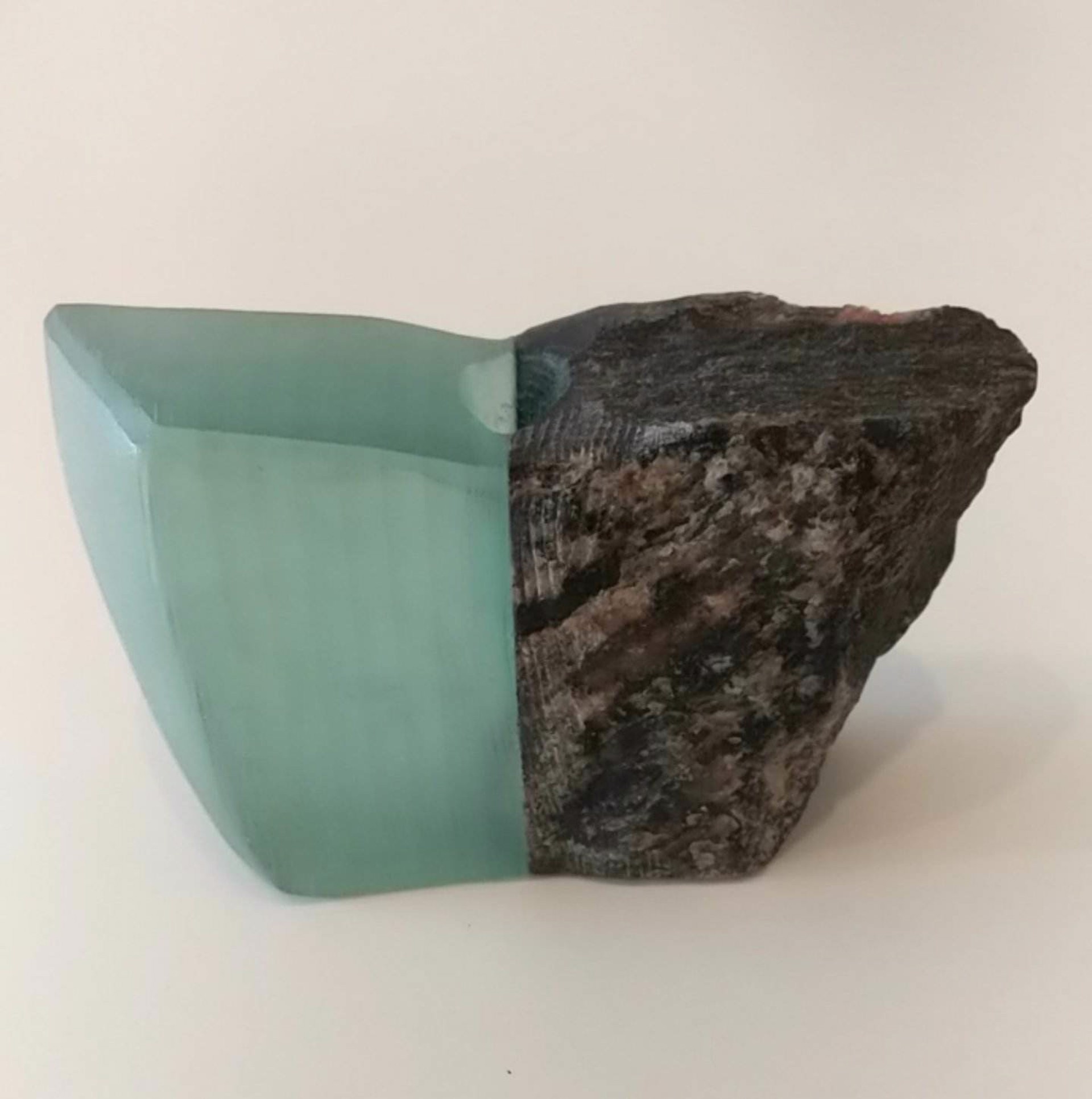 Medium Glass and Stone Vase #8 by Christy Haldane