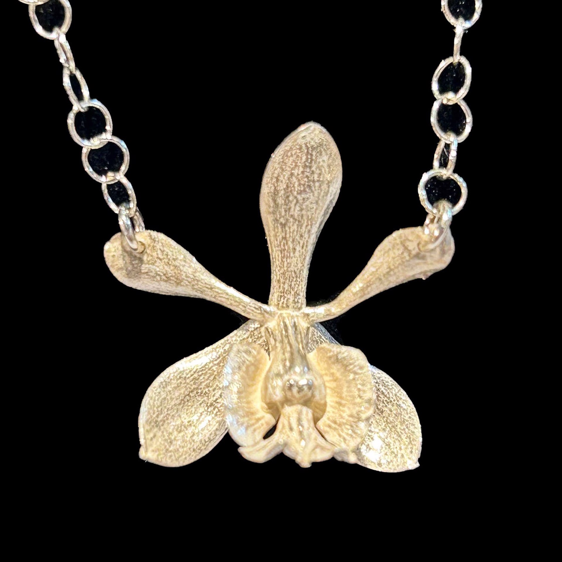 Med Single Orchid Necklace by Wayne Keeth