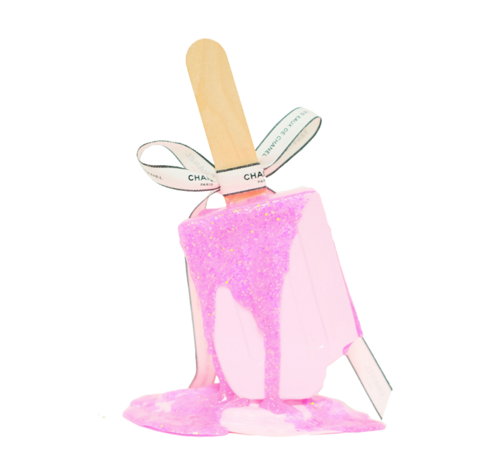 Melting Popsicle Art - Pantone 182c "Pink Chanel" by Betsy Enzensberger