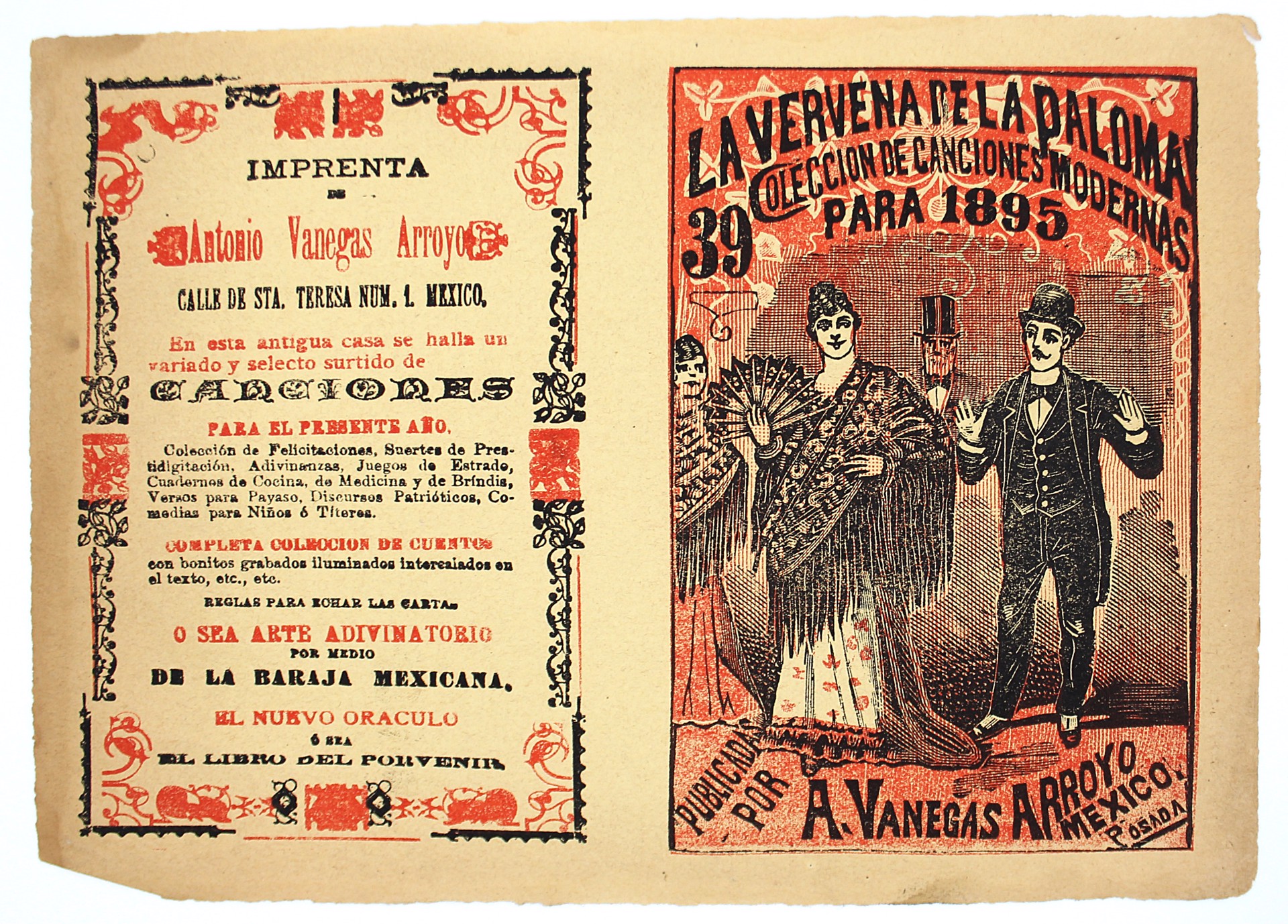 La Vervena de la Paloma. Colección de canciones modernas, No. 39 by José Guadalupe Posada