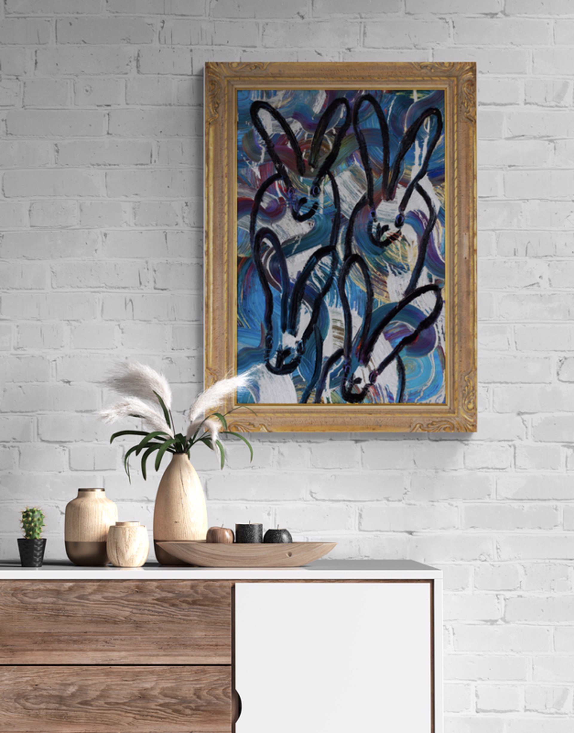 Totem in Blues by Hunt Slonem