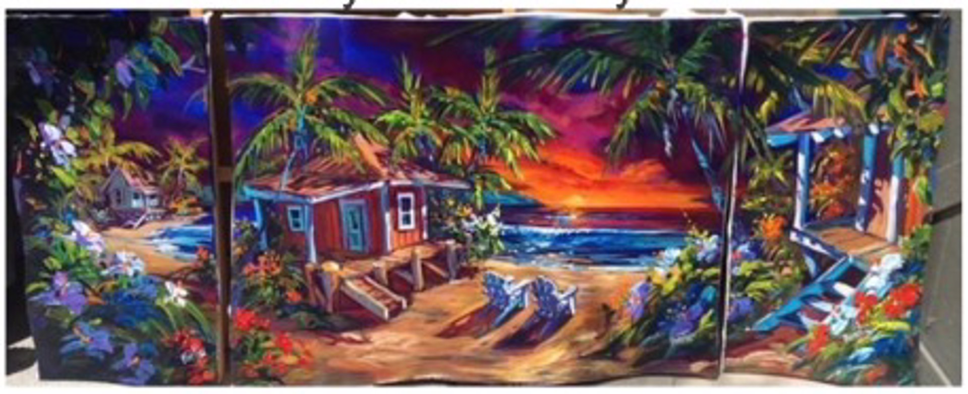 Enchanted Dreams - Tryptich 18 x 36, 36 x 48, 18 x 36 by 